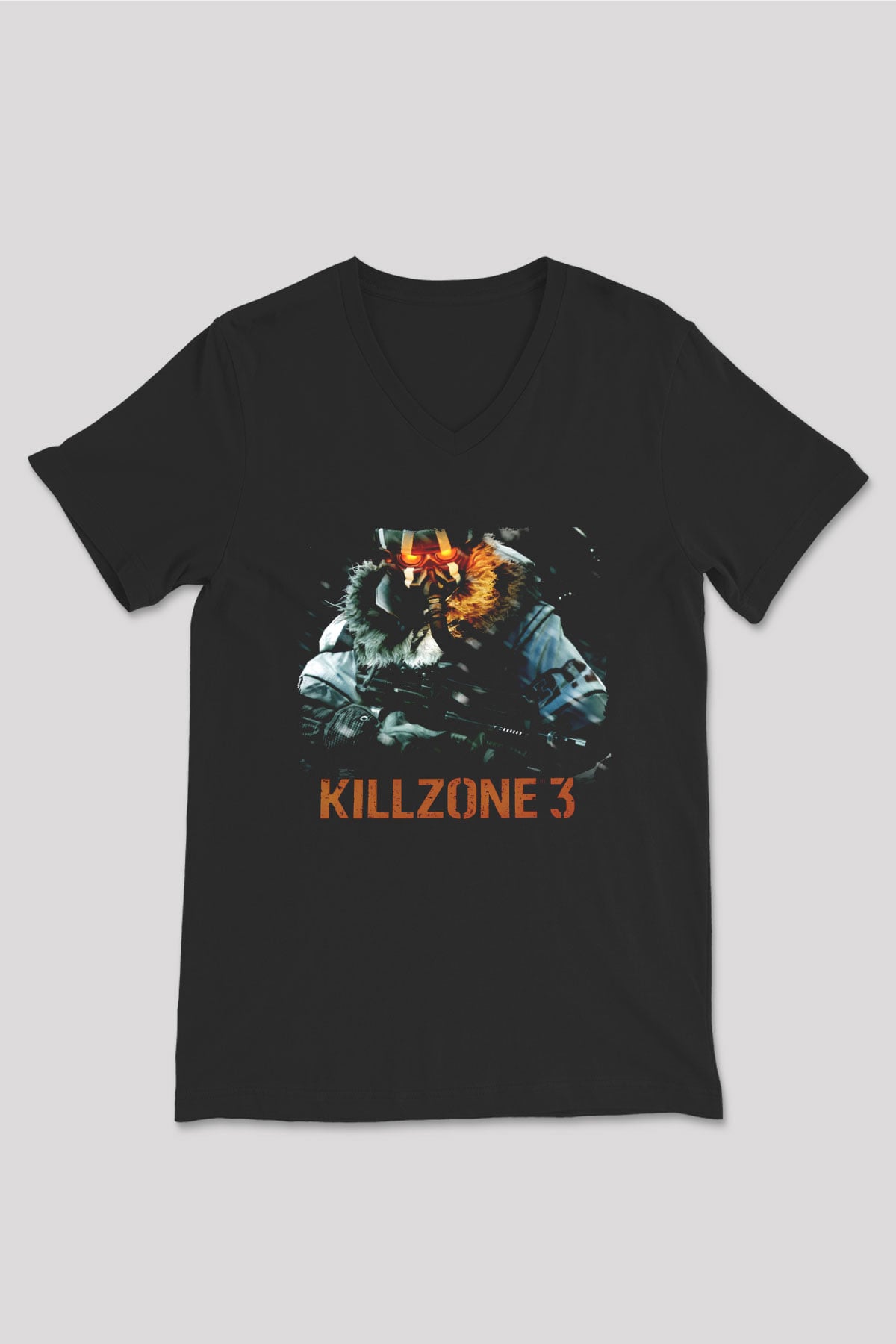 Killzone Siyah Unisex V Yaka Tişört