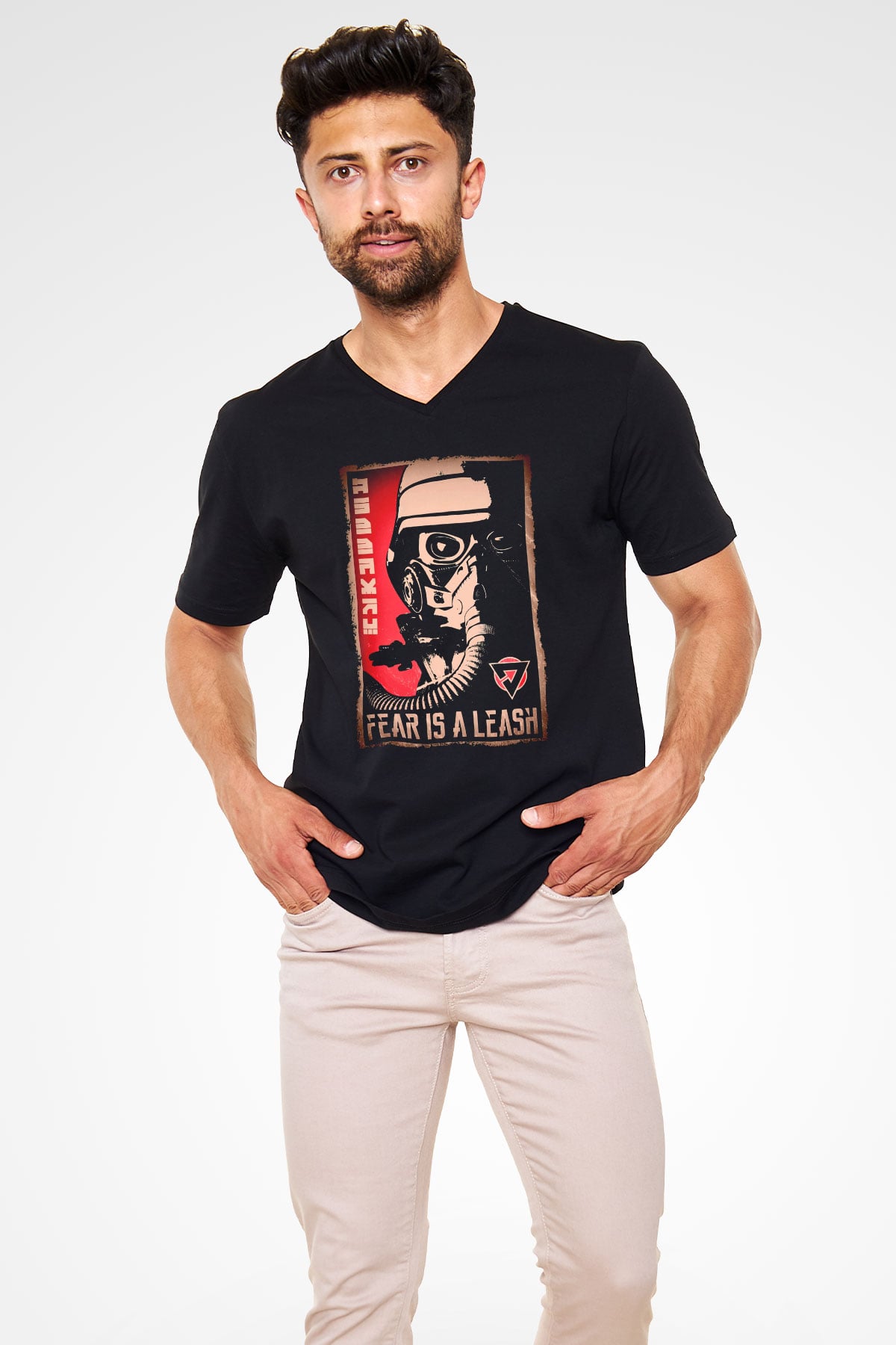 Killzone Siyah Unisex V Yaka Tişört