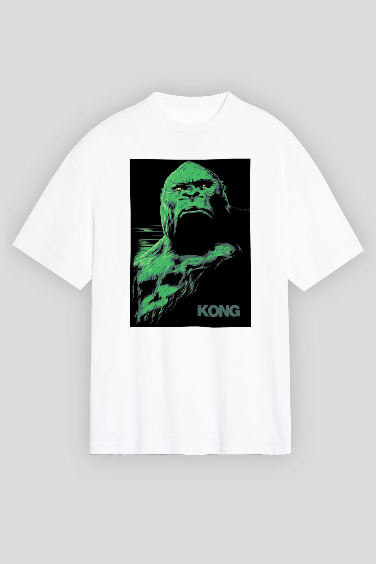 King Kong Beyaz Unisex Oversize Tişört T-Shirt