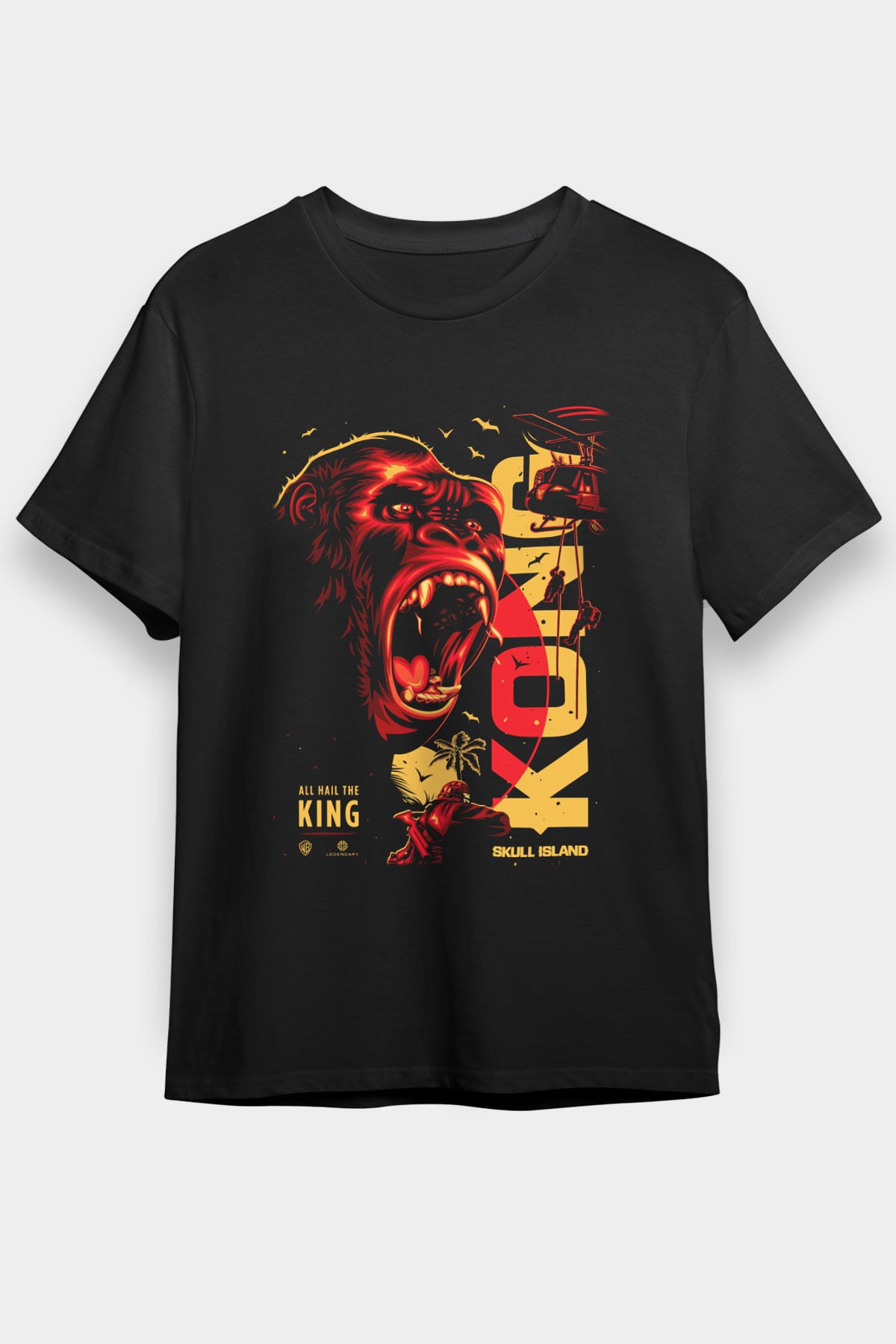 King Kong Siyah Unisex Tişört T-Shirt