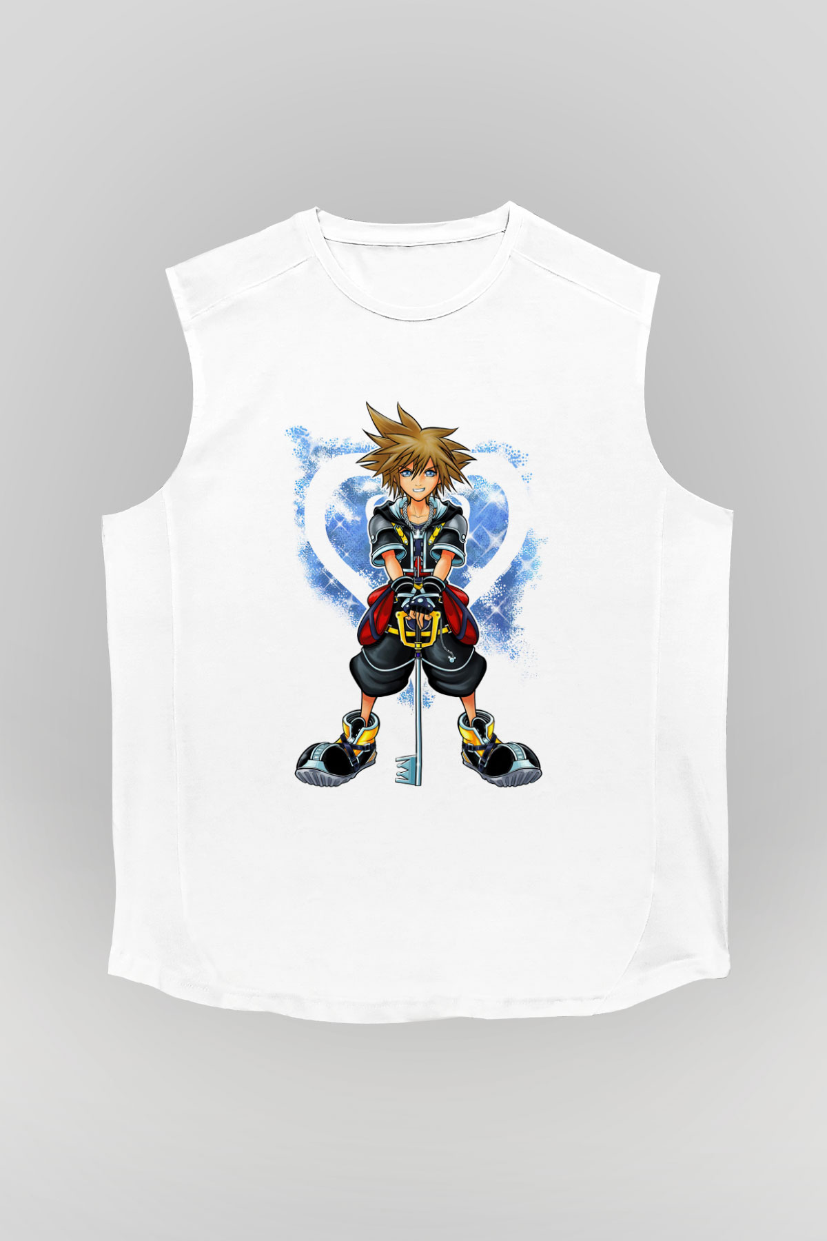 Kingdom Hearts Beyaz Unisex Kolsuz Tişört