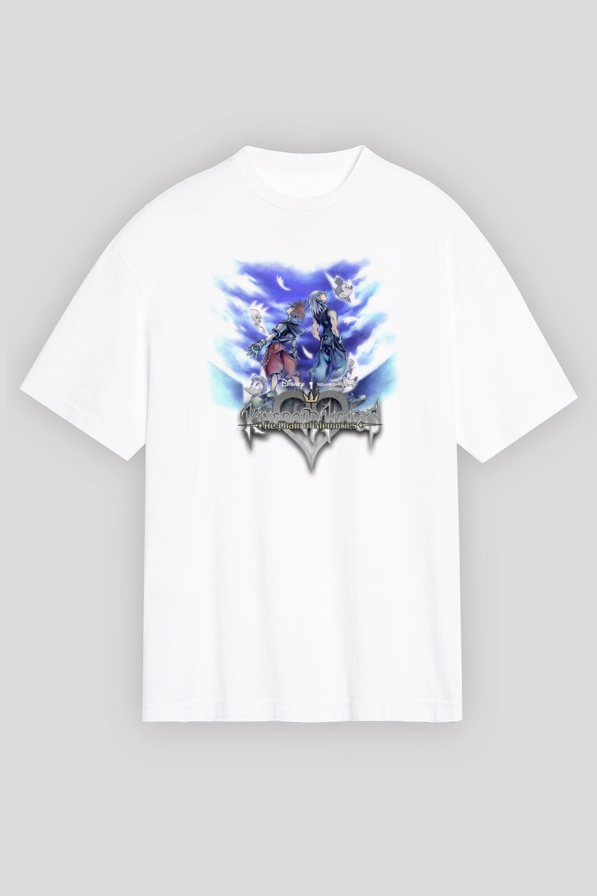 Kingdom Hearts Beyaz Unisex Tişört T-Shirt
