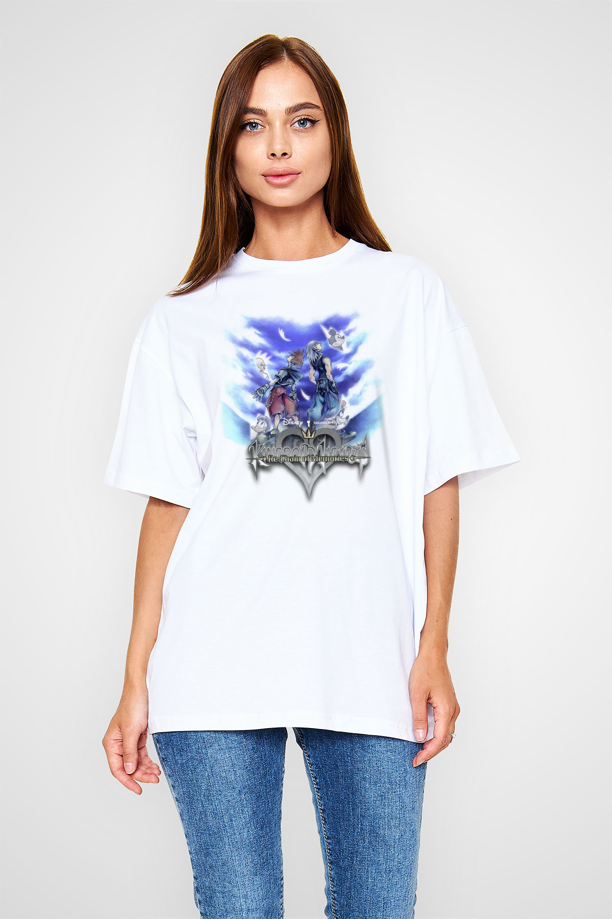 Kingdom Hearts Beyaz Unisex Tişört T-Shirt