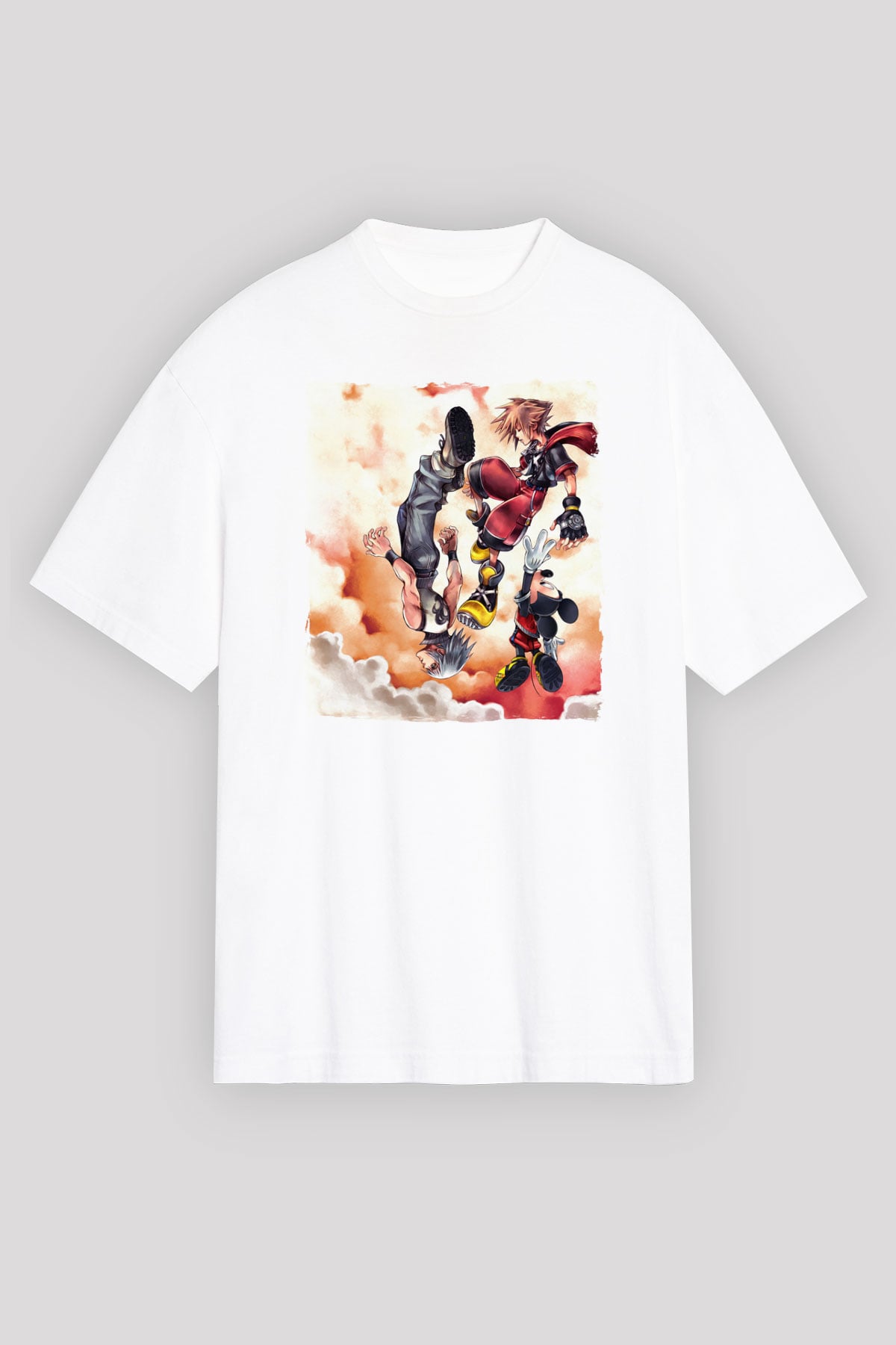 Kingdom Hearts Beyaz Unisex Tişört T-Shirt