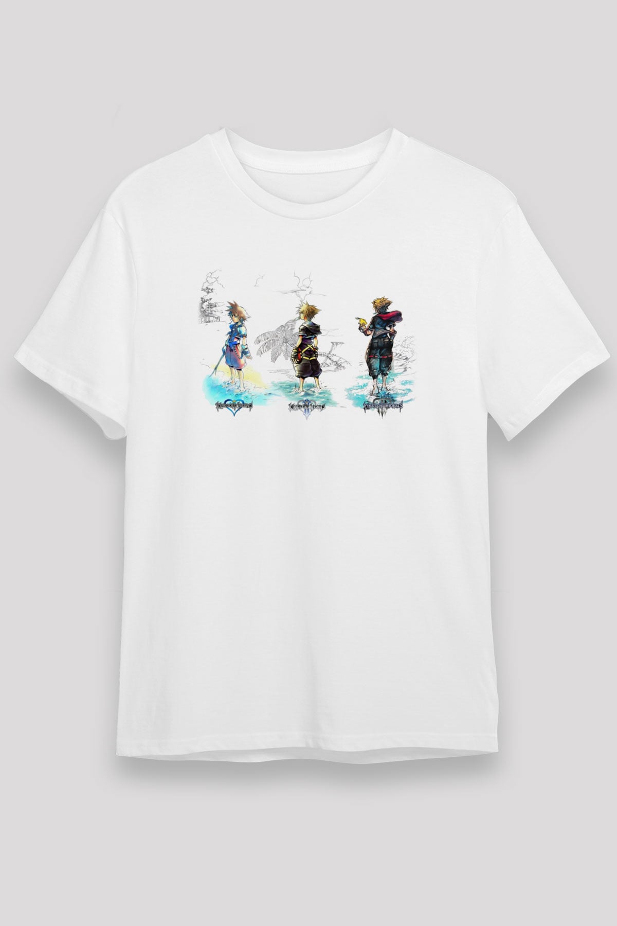 Kingdom Hearts Beyaz Unisex Tişört T-Shirt