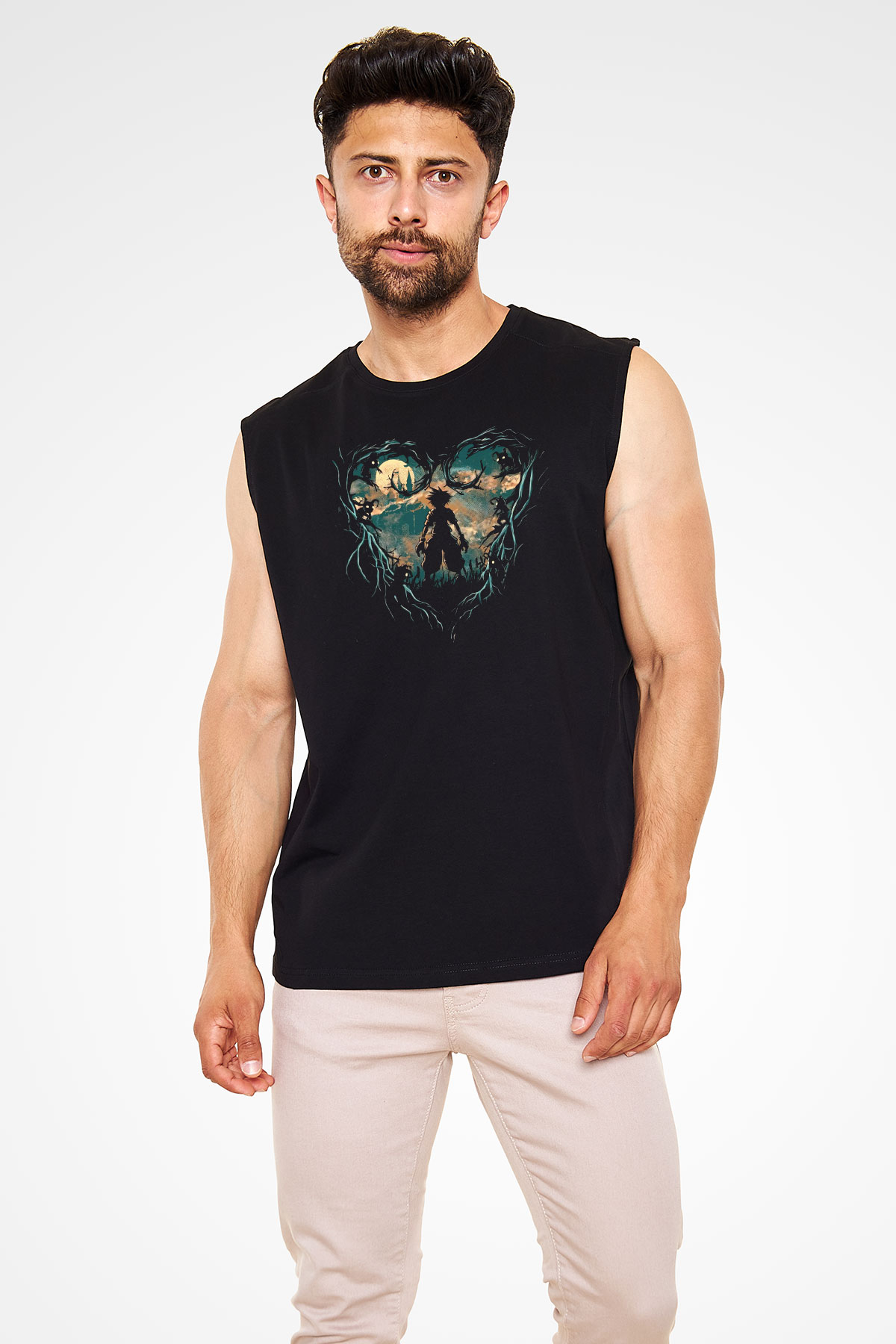 Kingdom Hearts Siyah Unisex Kolsuz Tişört