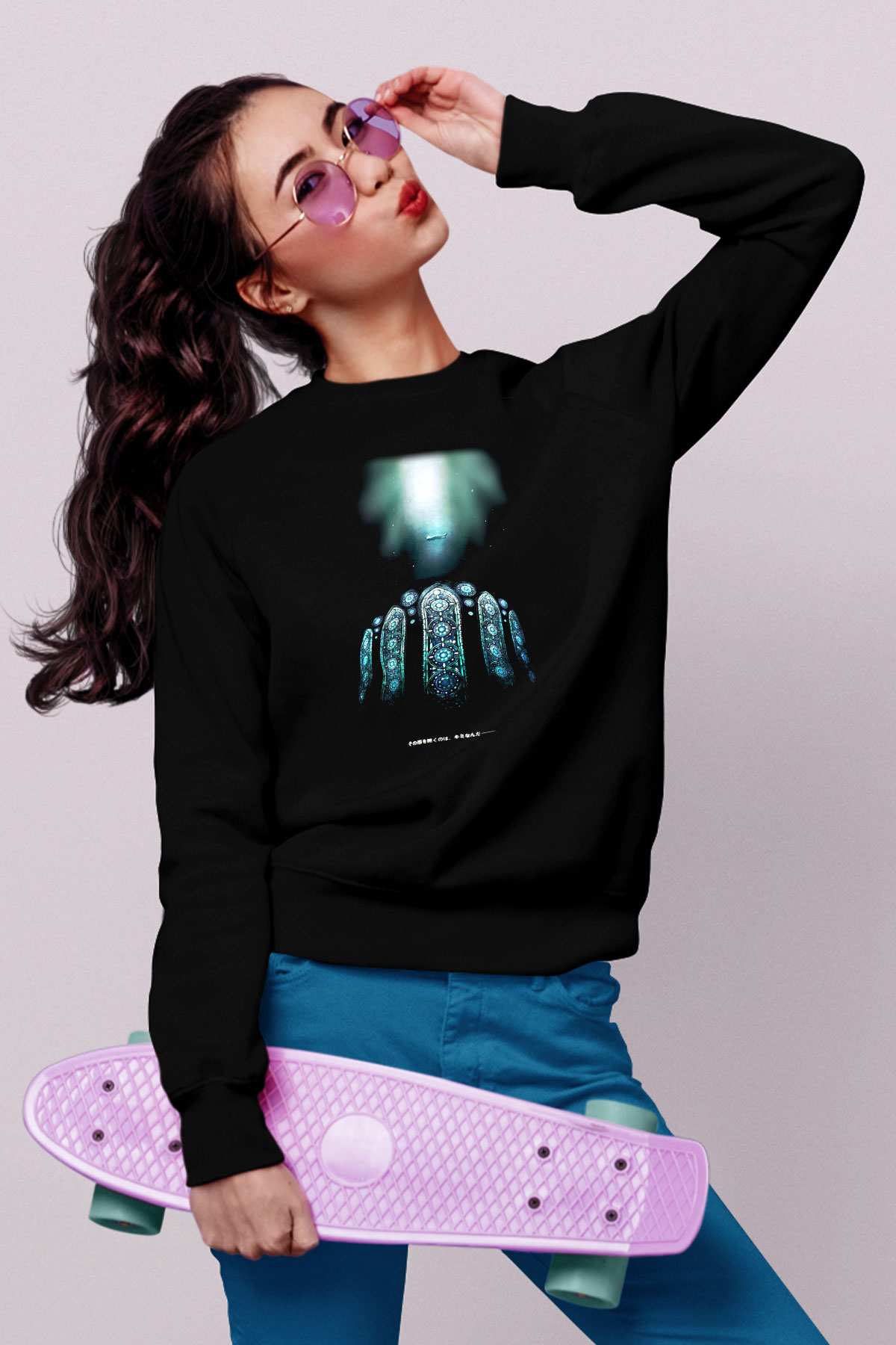 Kingdom Hearts Siyah Unisex Sweatshirt