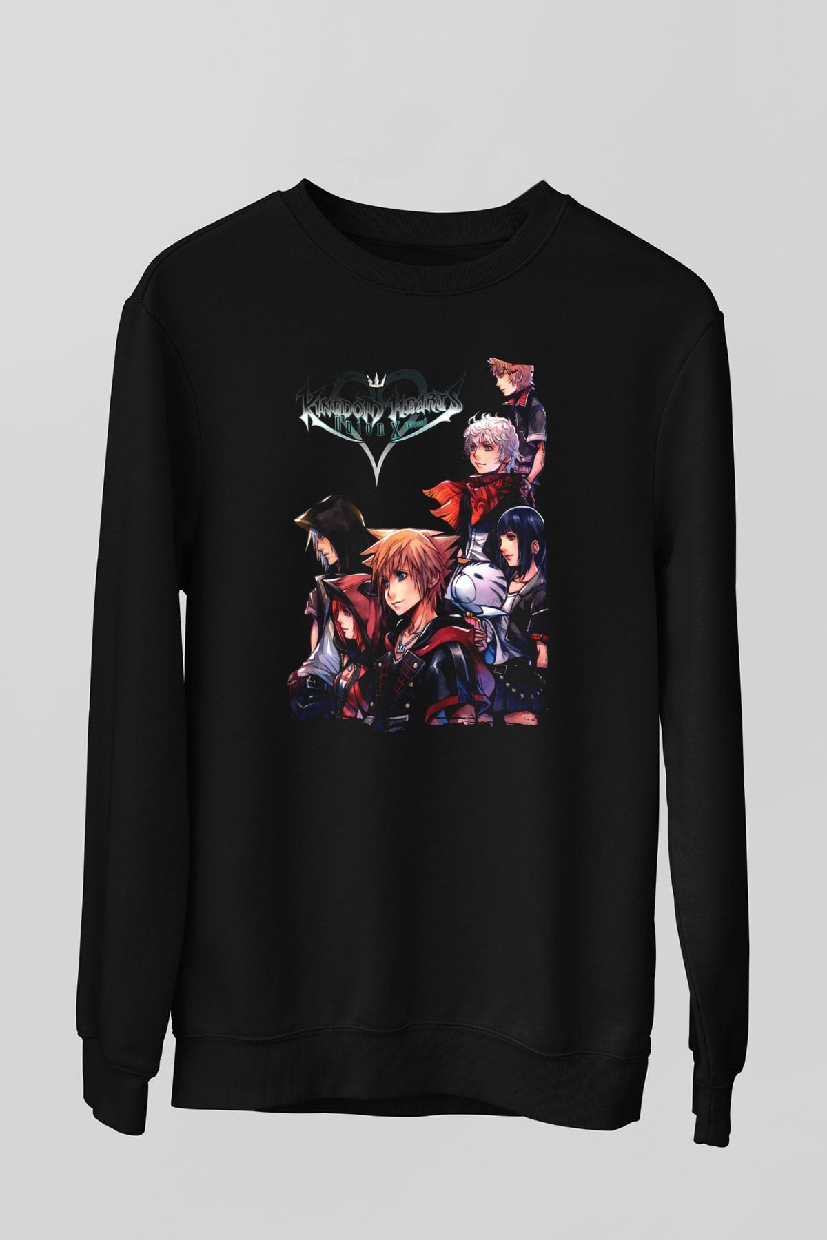 Kingdom Hearts Siyah Unisex Sweatshirt