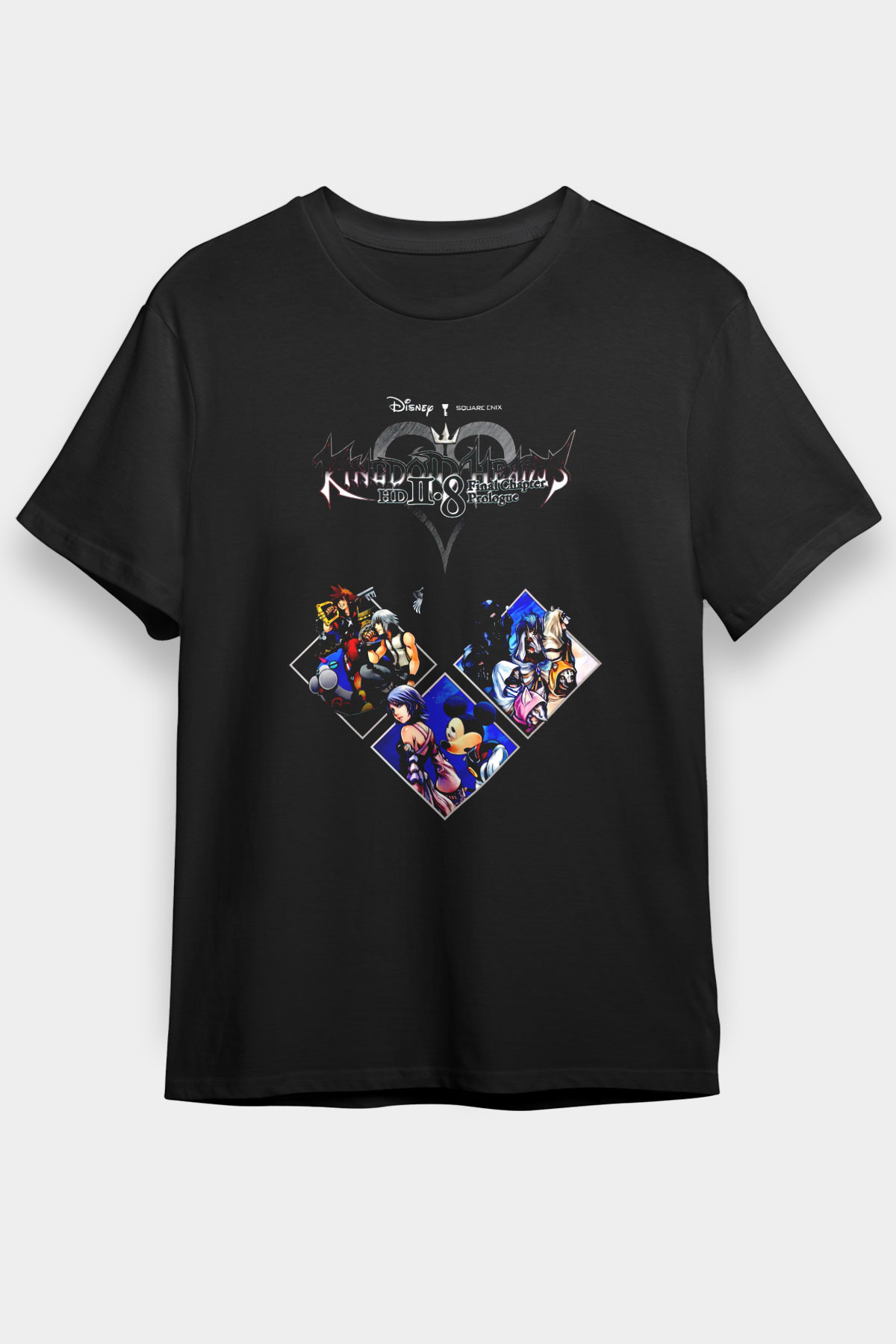 Kingdom Hearts Siyah Unisex Tişört T-Shirt