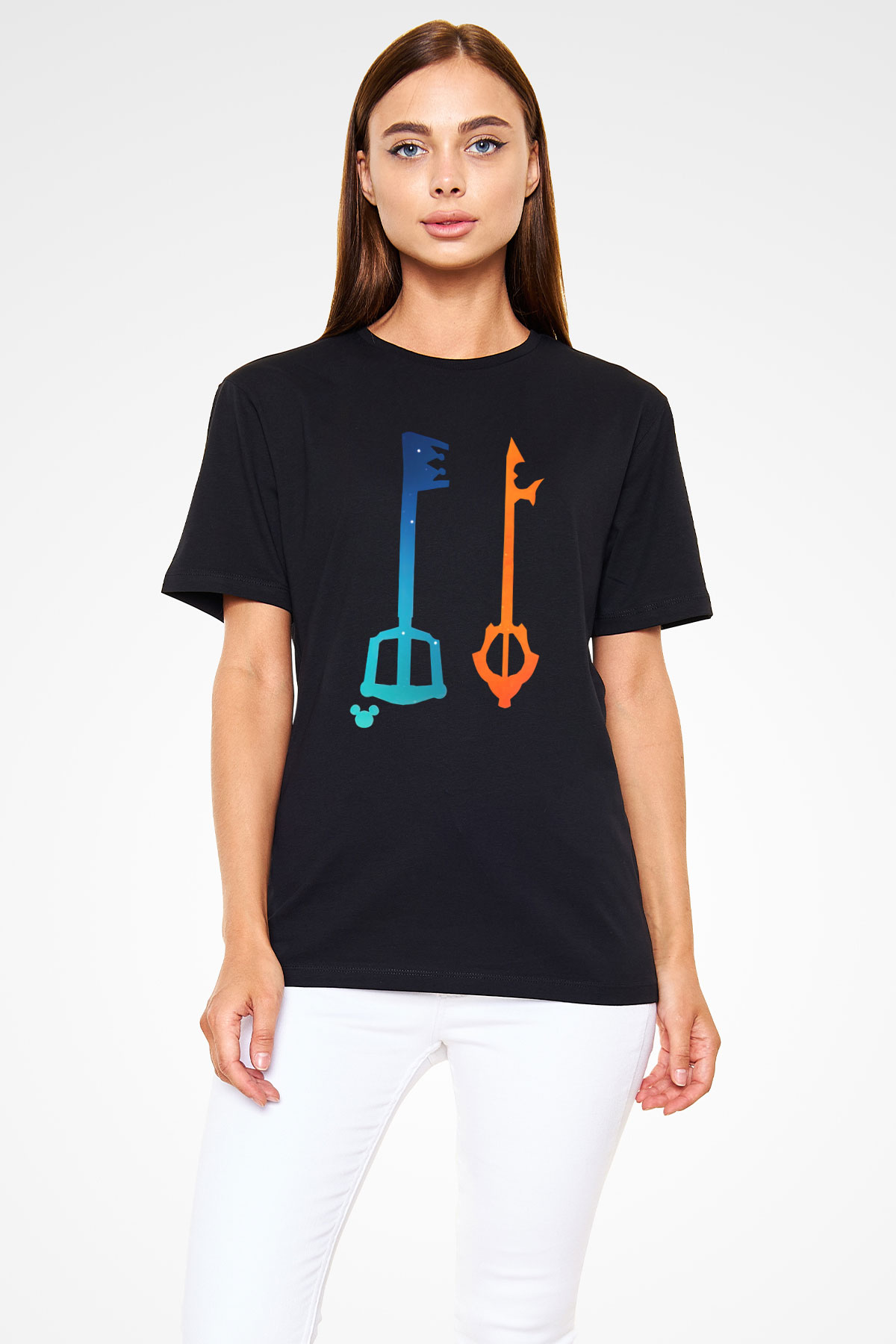 Kingdom Hearts Siyah Unisex Tişört T-Shirt