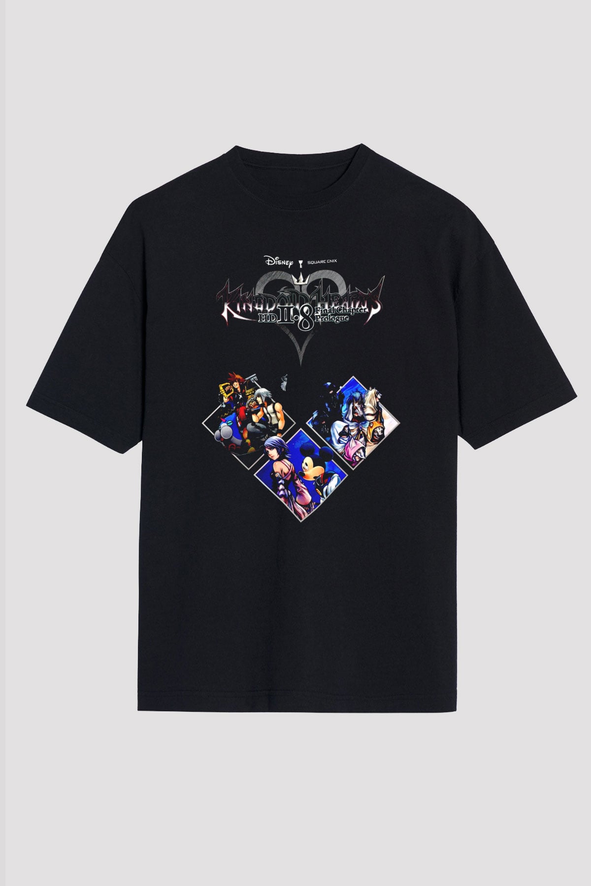 Kingdom Hearts Siyah Unisex Tişört T-Shirt