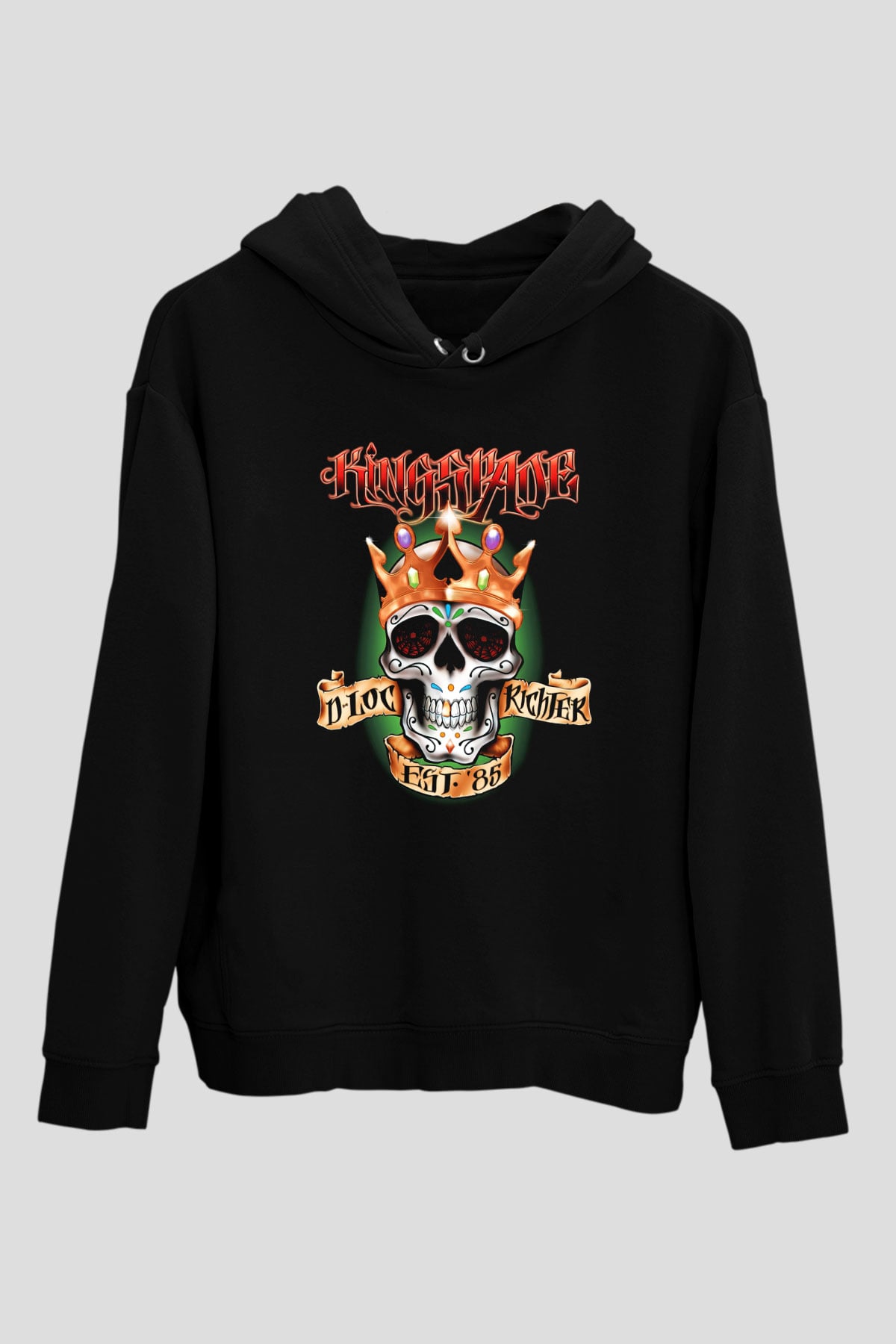 Kingspade Siyah Unisex Hoodie