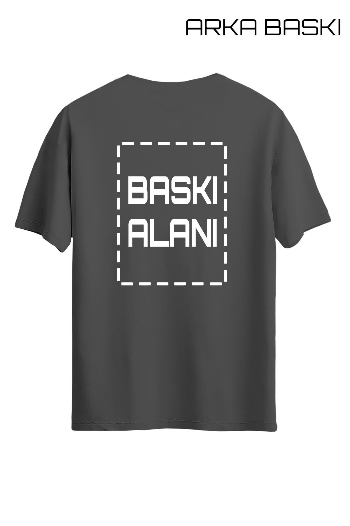 Kişiye Özel Antrasit Unisex Tişört | T-Shirt Tasarla