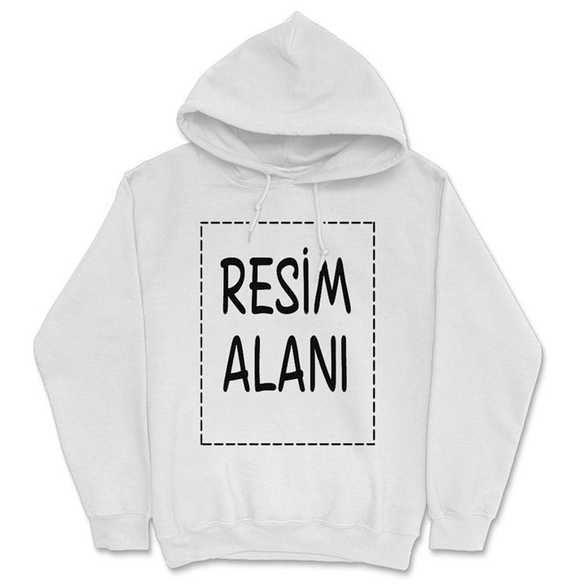 Kişiye Özel Beyaz Kapşonlu Sweatshirt Tasarla Hoodie Tasarla