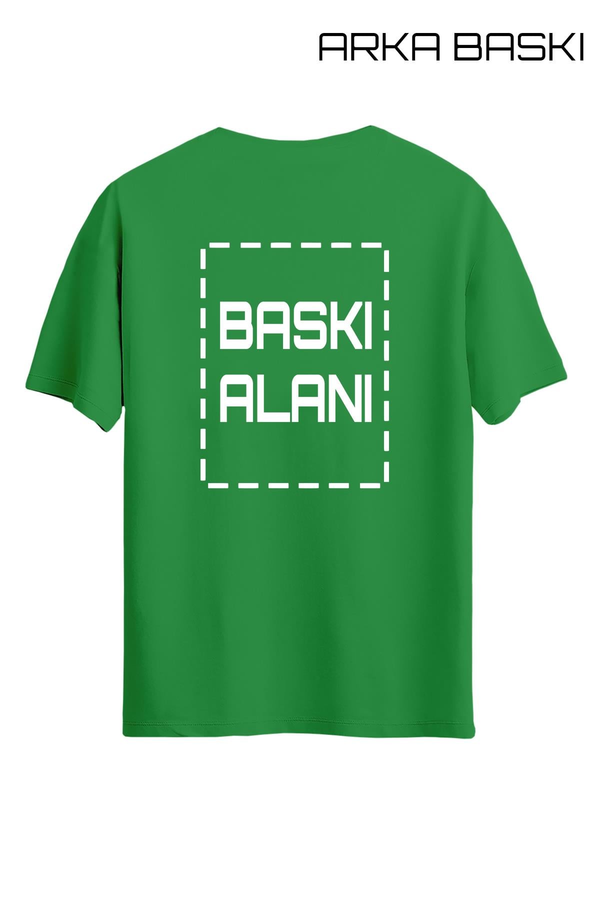 Kişiye Özel Yeşil Unisex Tişört | T-Shirt Tasarla