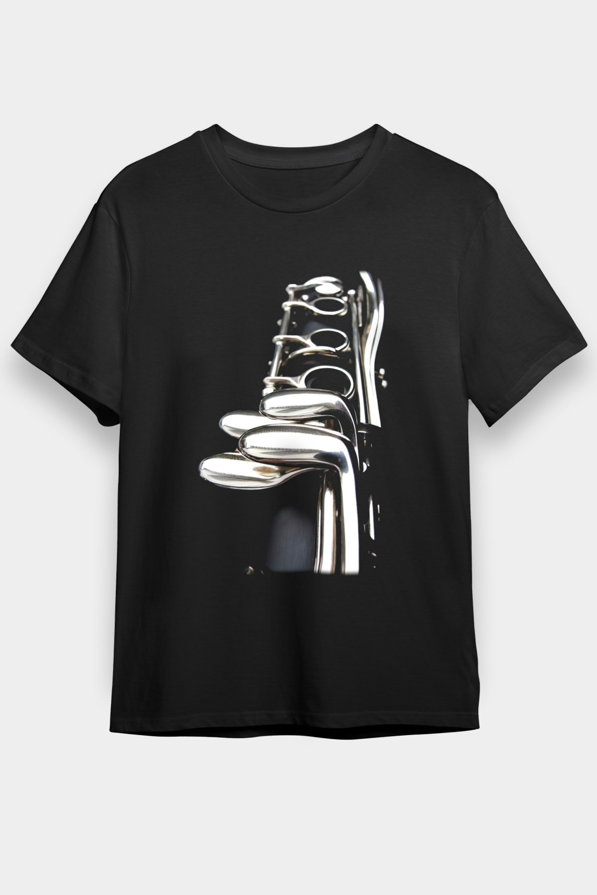 Klarnetçi Siyah Unisex Tişört T-Shirt - TişörtFabrikası