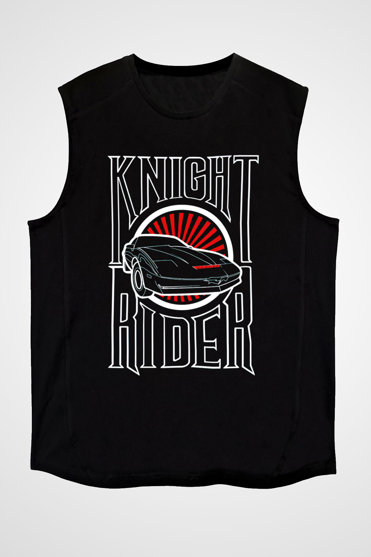Knight Rider Siyah Unisex  Kolsuz Tişört