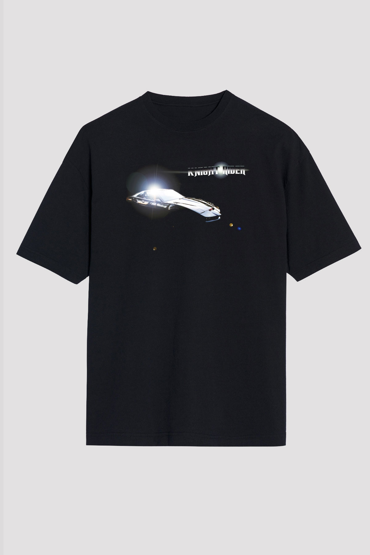 Knight Rider Siyah Unisex Oversize Tişört