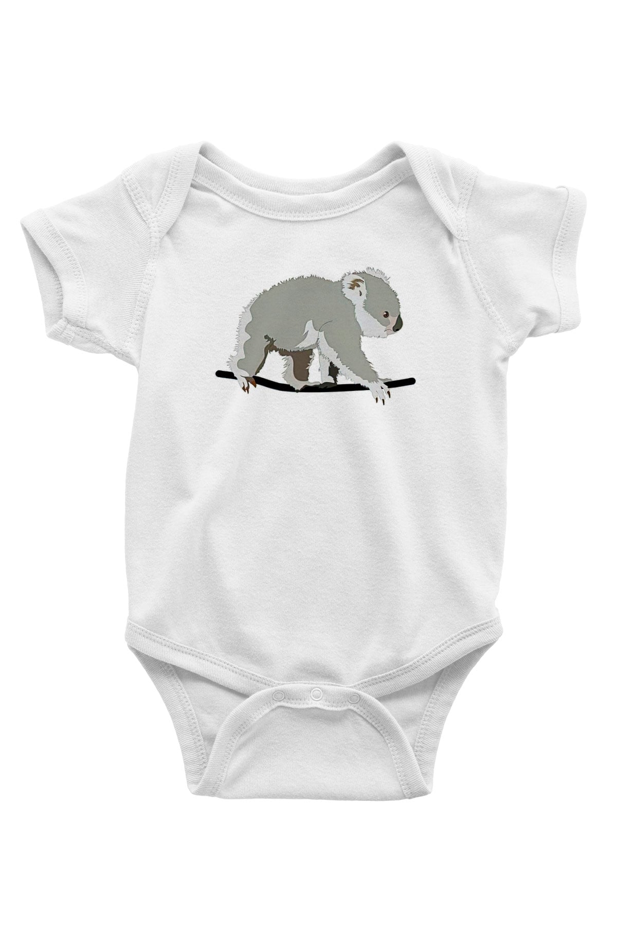 Koala Baskılı Beyaz Unisex Bebek Body - Zıbın