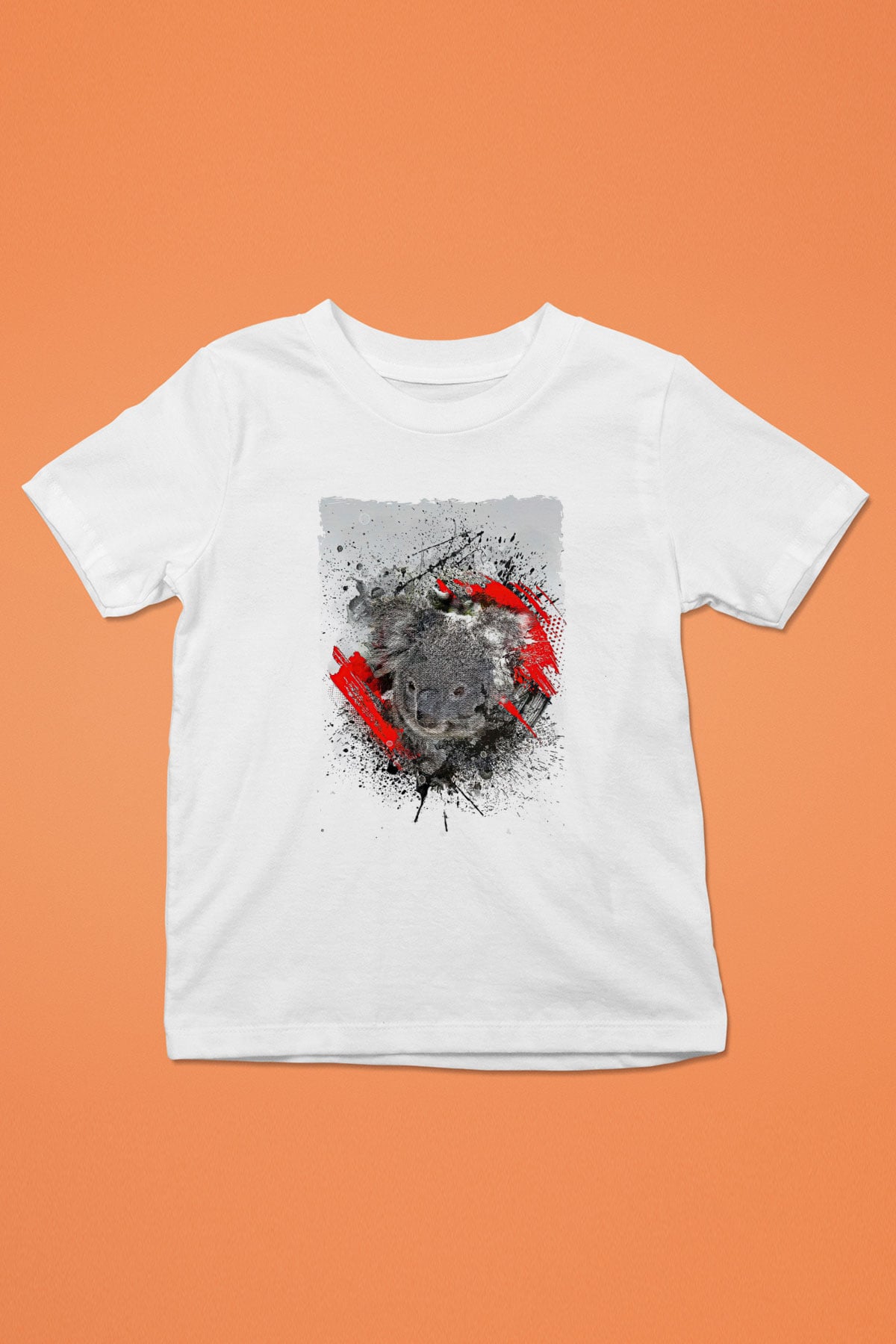 Koala Baskılı Beyaz Unisex Beyaz Çocuk Tişört - Tshirt