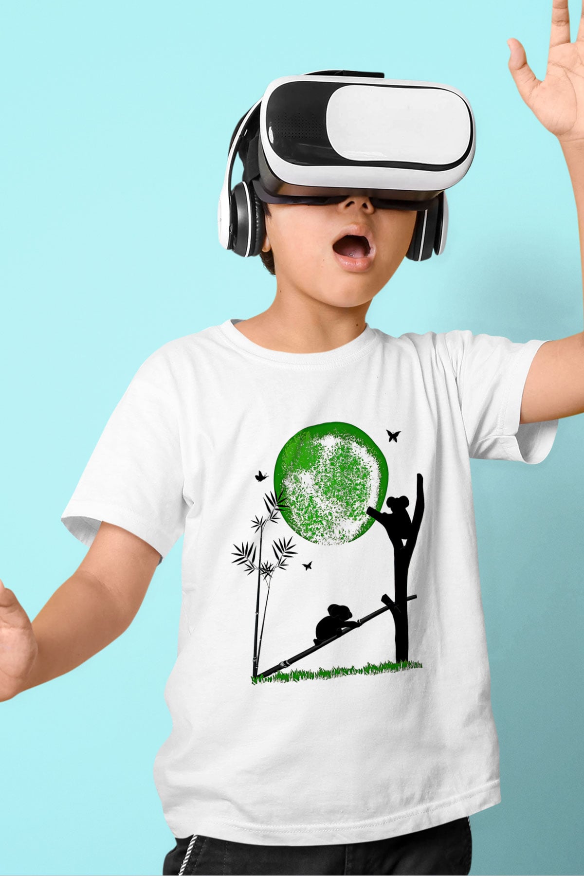 Koala Baskılı Beyaz Unisex Beyaz Çocuk Tişört - Tshirt
