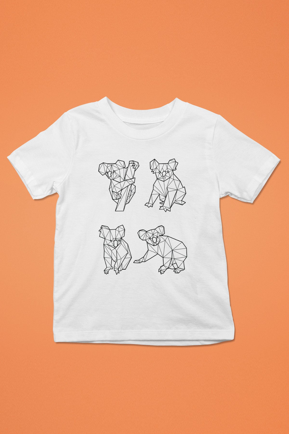 Koala Baskılı Beyaz Unisex Beyaz Çocuk Tişört - Tshirt