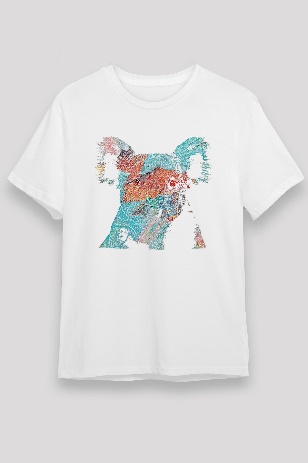 Koala Unisex Baskılı Beyaz Tişört - Tshirt