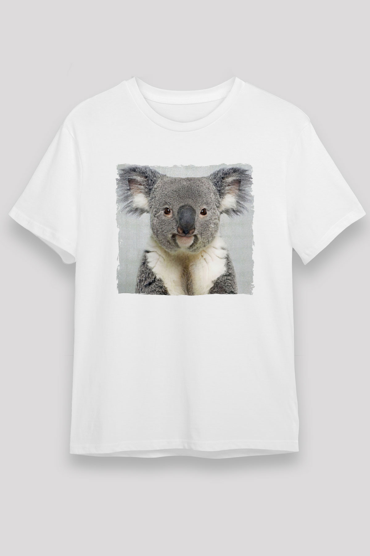 Koala Unisex Baskılı Beyaz Tişört - Tshirt