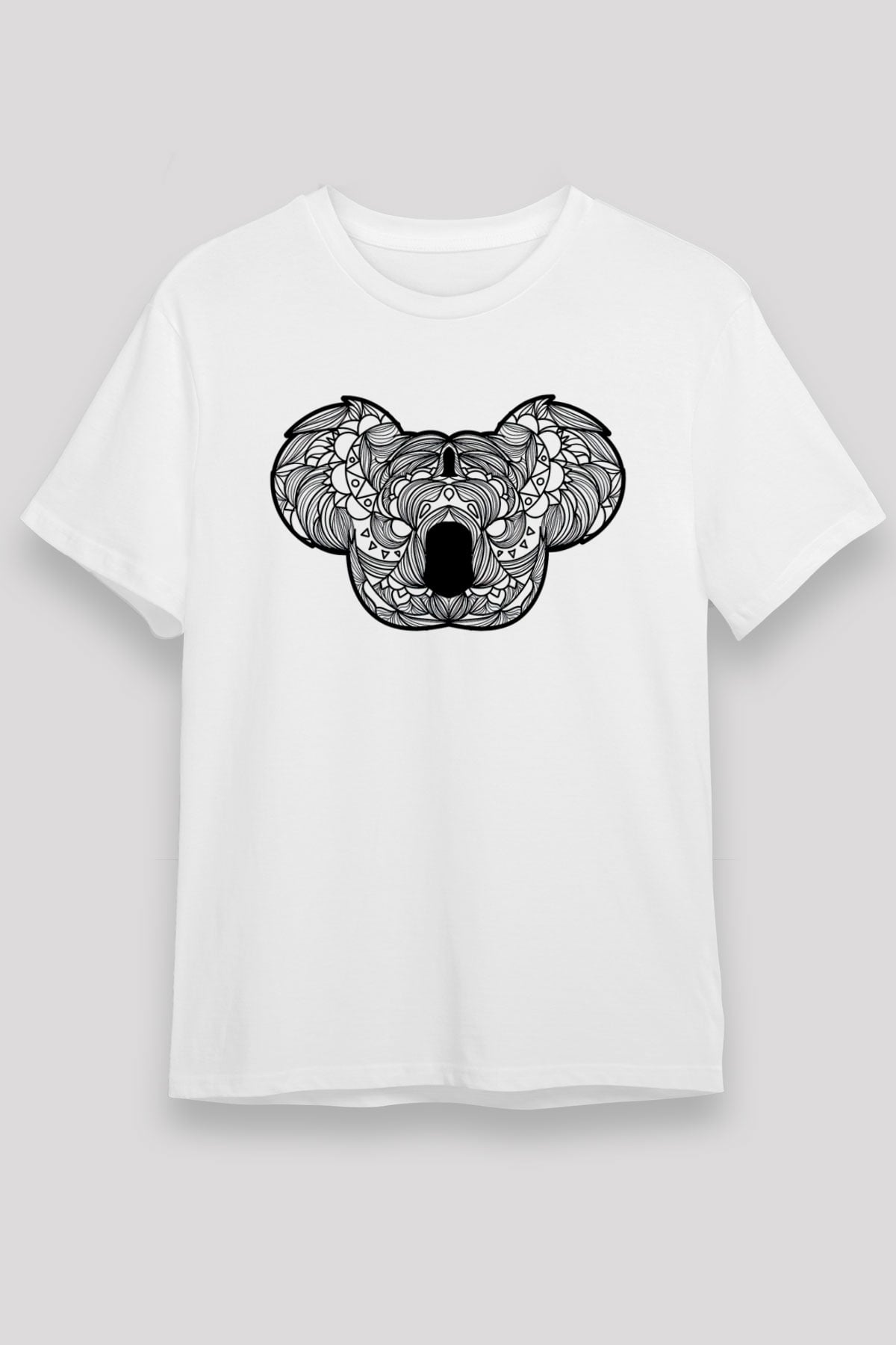 Koala Unisex Baskılı Beyaz Tişört - Tshirt