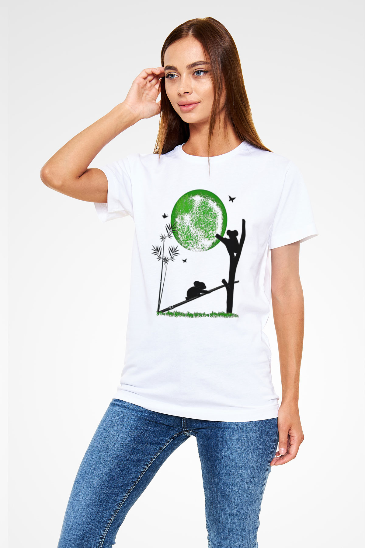 Koala Unisex Baskılı Beyaz Tişört - Tshirt