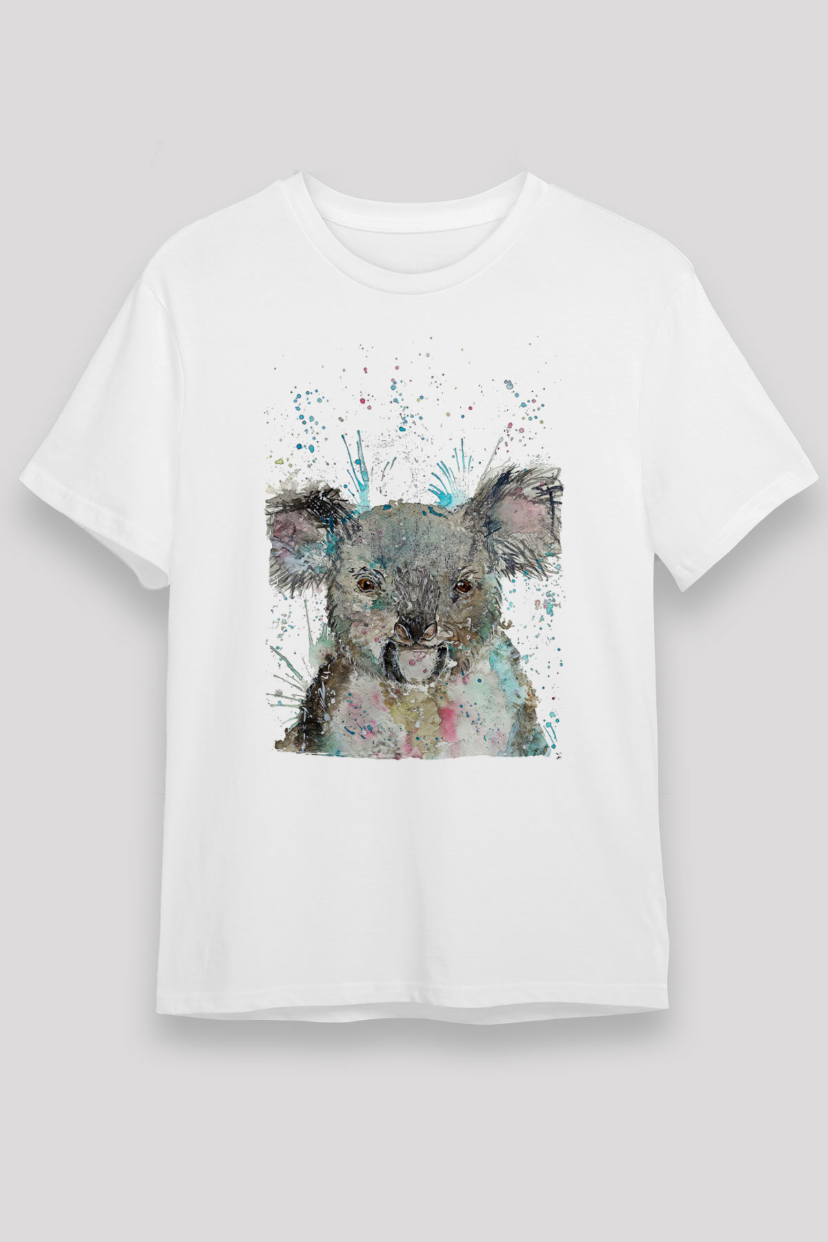Koala Unisex Baskılı Beyaz Tişört - Tshirt