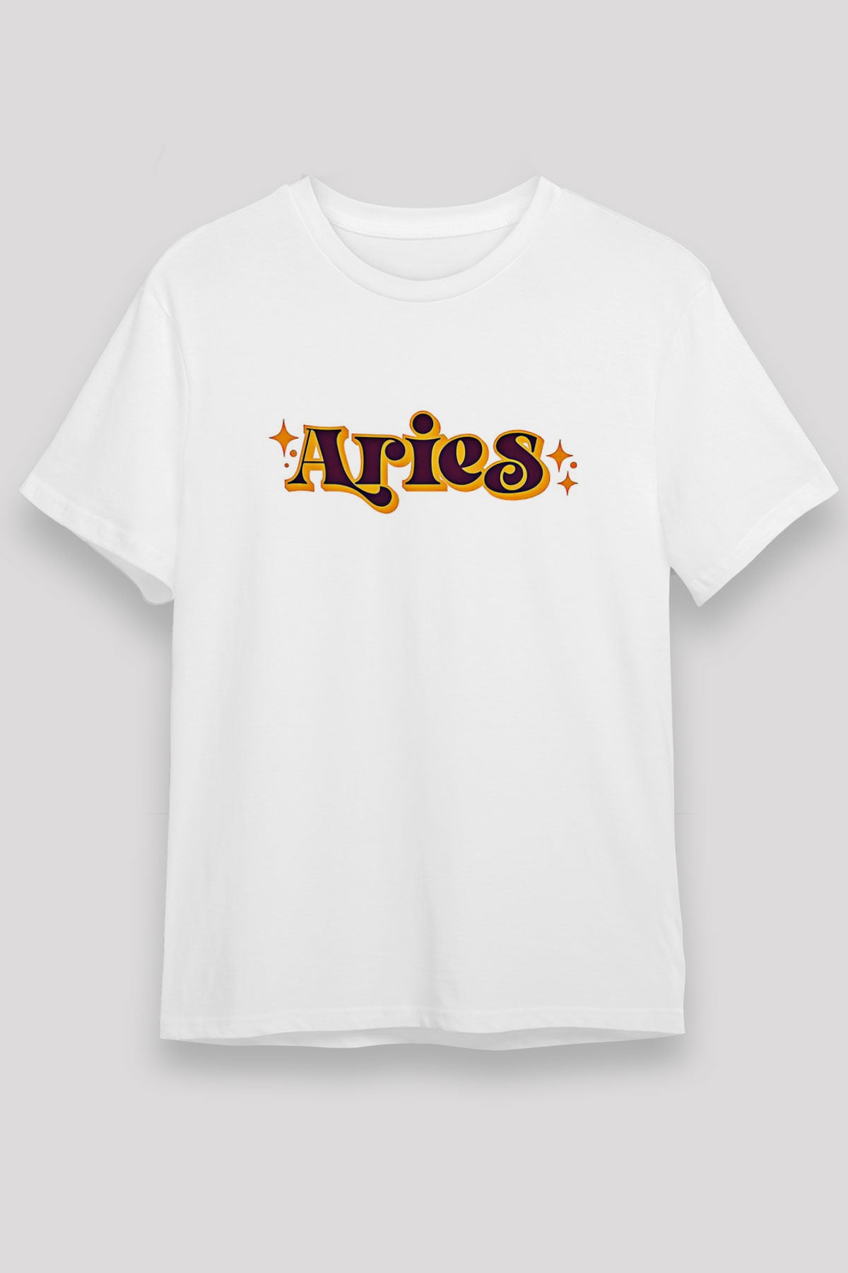 Koç Burcu Unisex Baskılı Beyaz Tişört - Tshirt