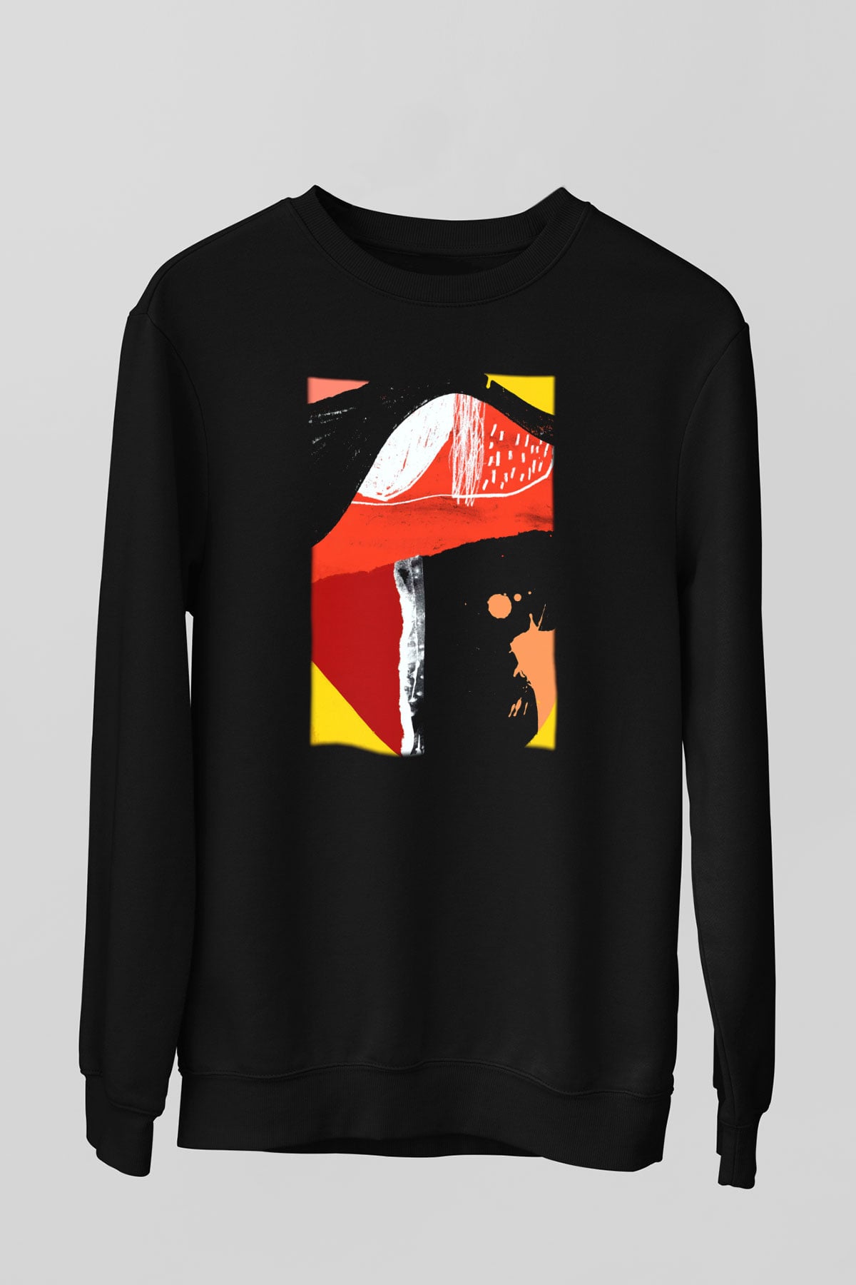 Kolaj Siyah Unisex Sweatshirt