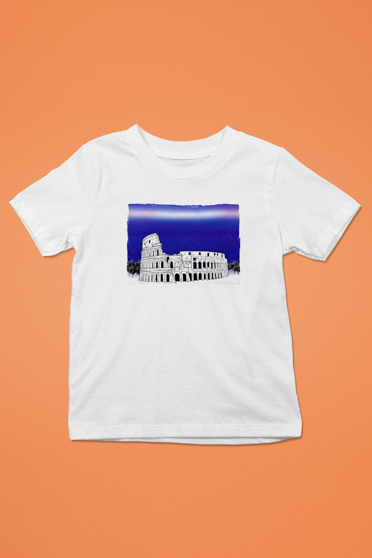 Kolezyum Beyaz Unisex Çocuk Tişört