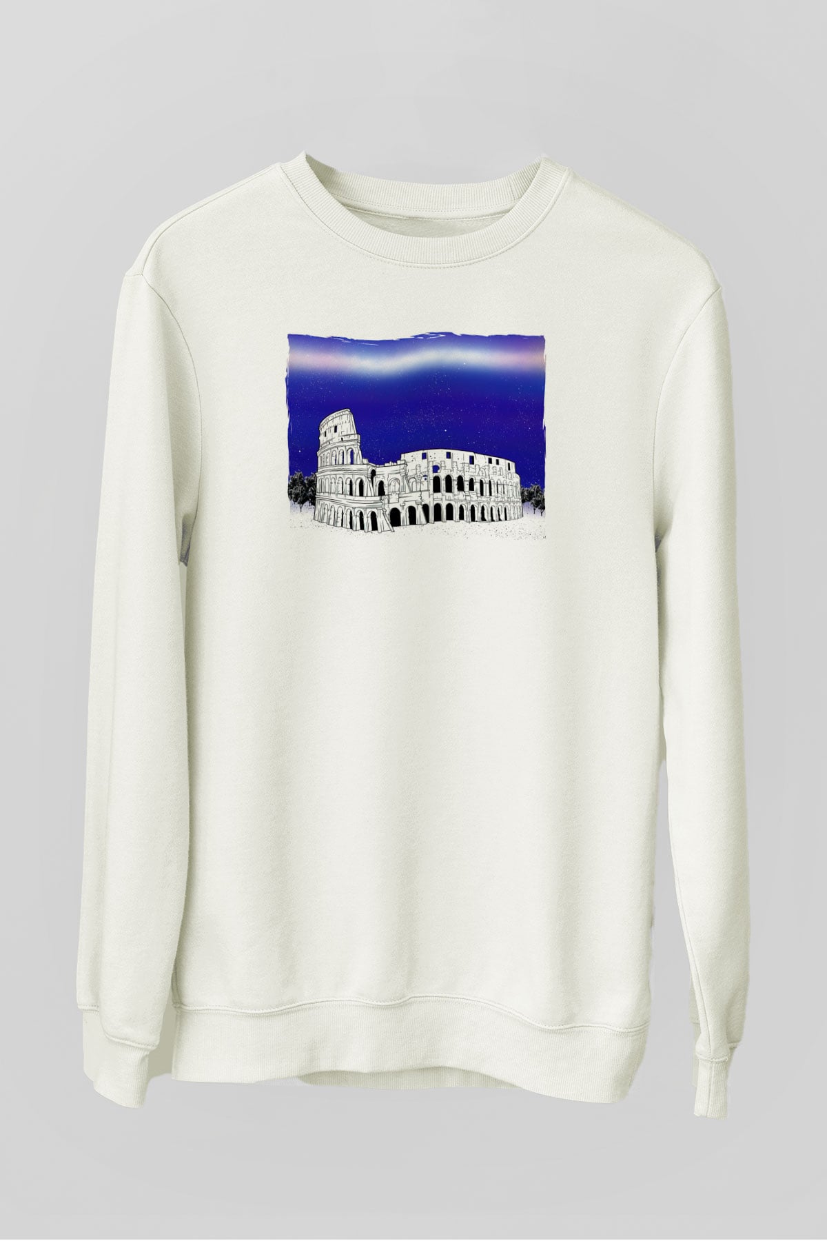 Kolezyum Beyaz Unisex Sweatshirt