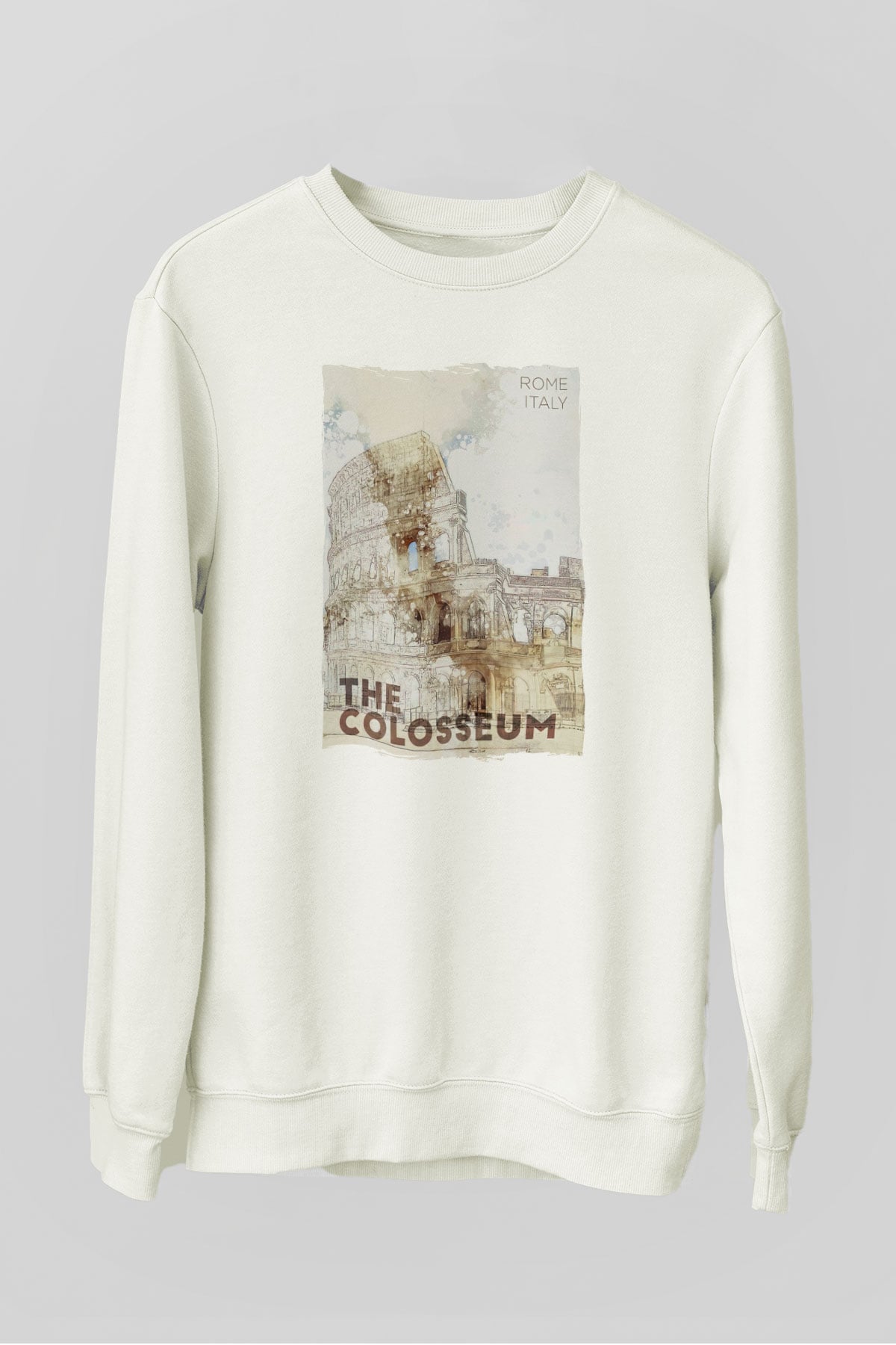 Kolezyum Beyaz Unisex Sweatshirt