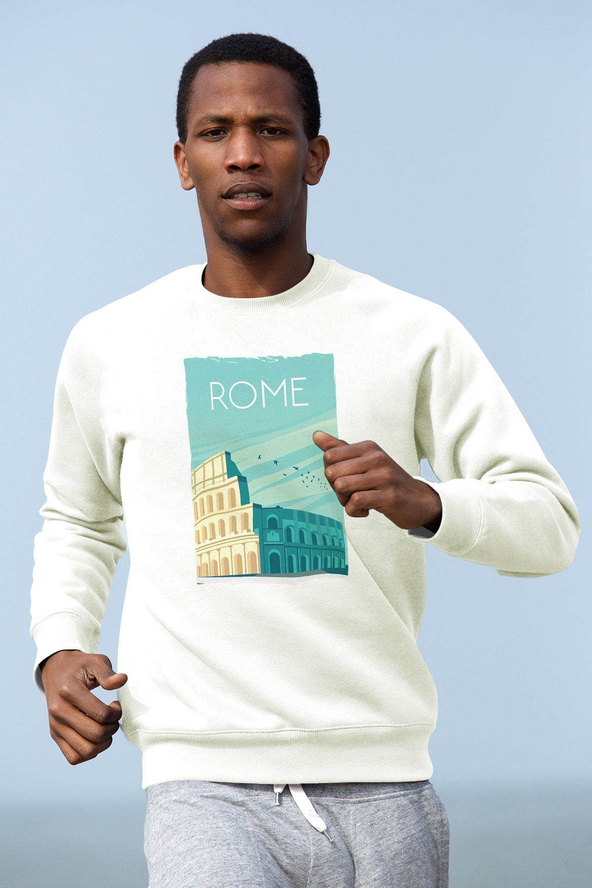 Kolezyum Beyaz Unisex Sweatshirt