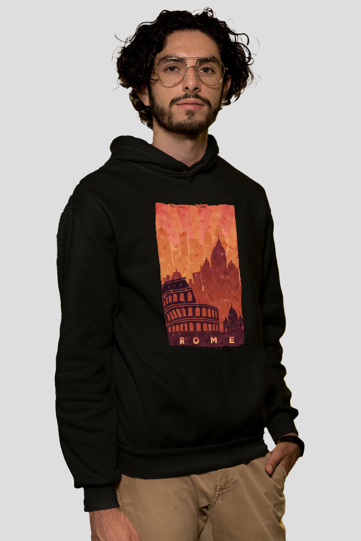 Kolezyum Siyah Unisex Hoodie
