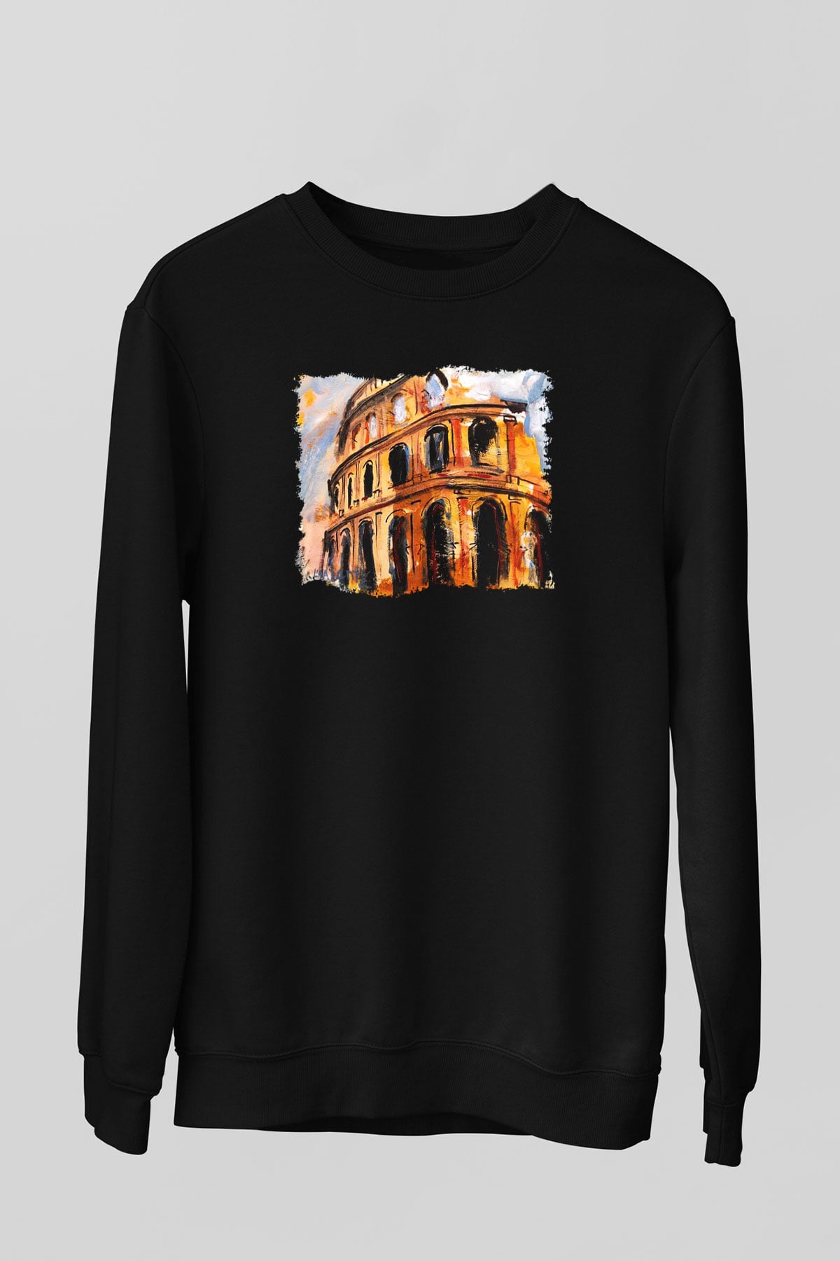 Kolezyum Siyah Unisex Sweatshirt