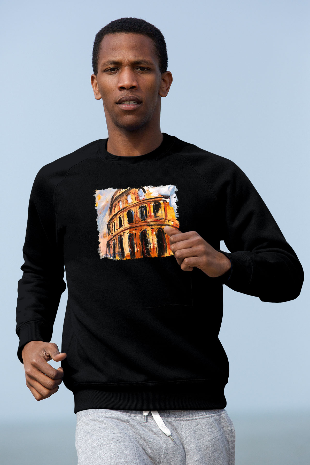 Kolezyum Siyah Unisex Sweatshirt