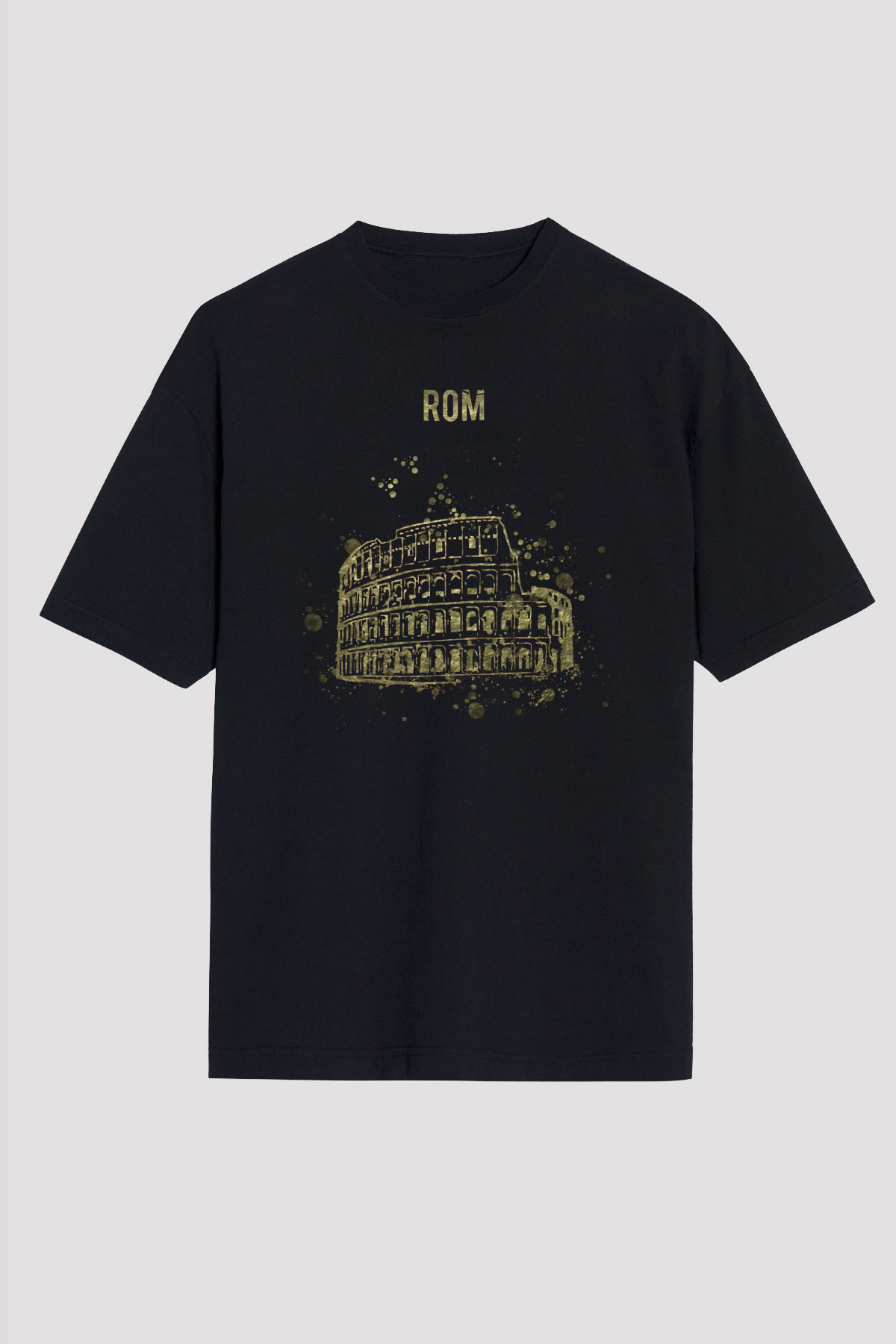 Kolezyum Siyah Unisex Tişört T-Shirt - TişörtFabrikası