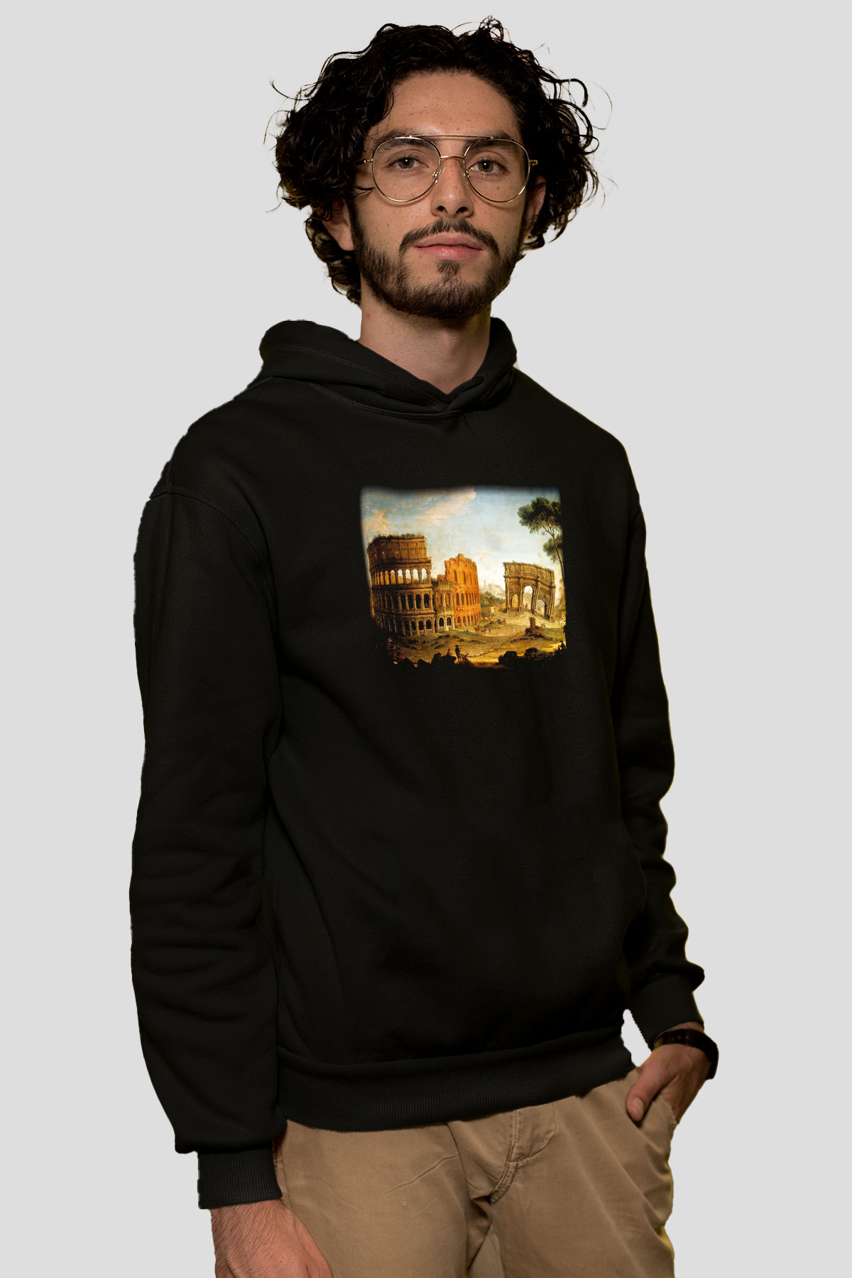 Konstantin takı Siyah Unisex Hoodie