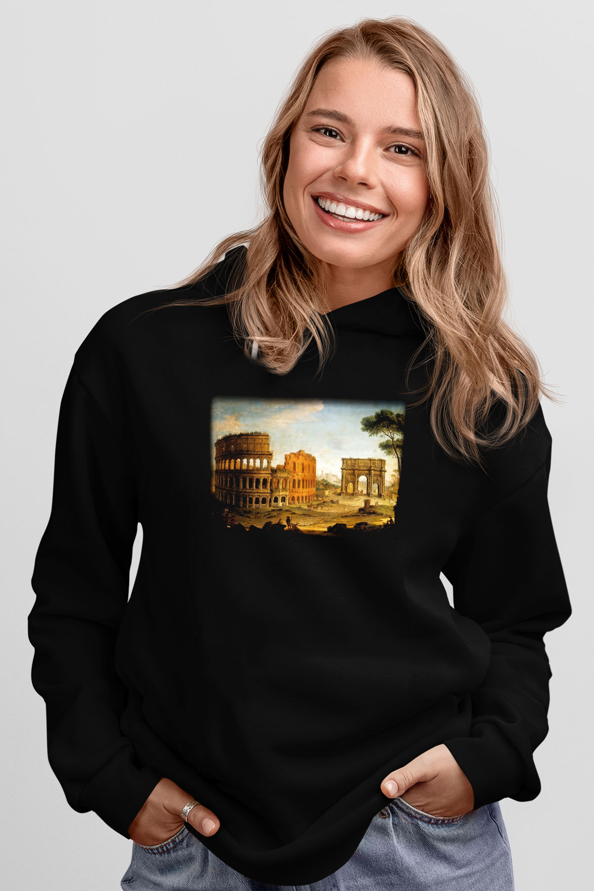 Konstantin takı Siyah Unisex Hoodie