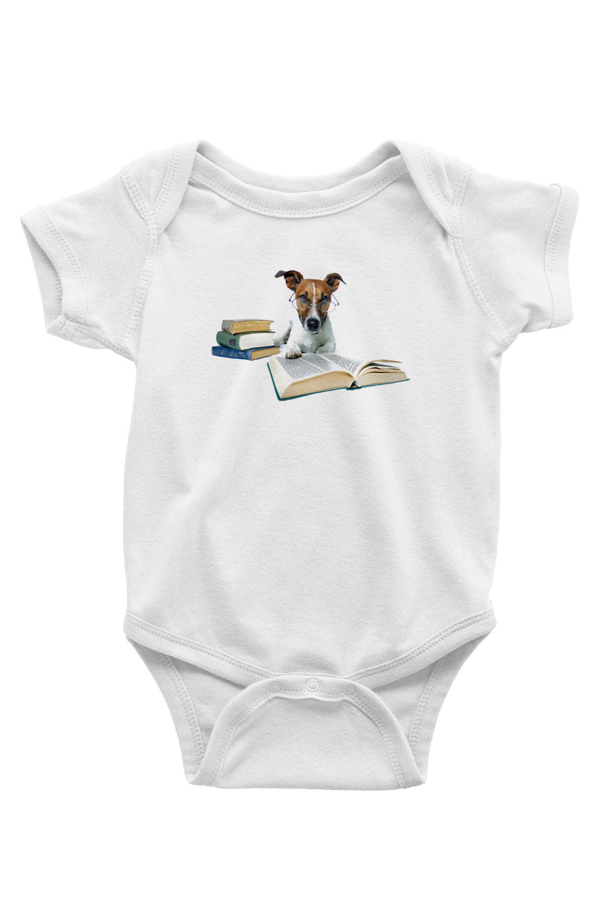 Köpek eğiticisi Baskılı Beyaz Unisex Bebek Body - Zıbın