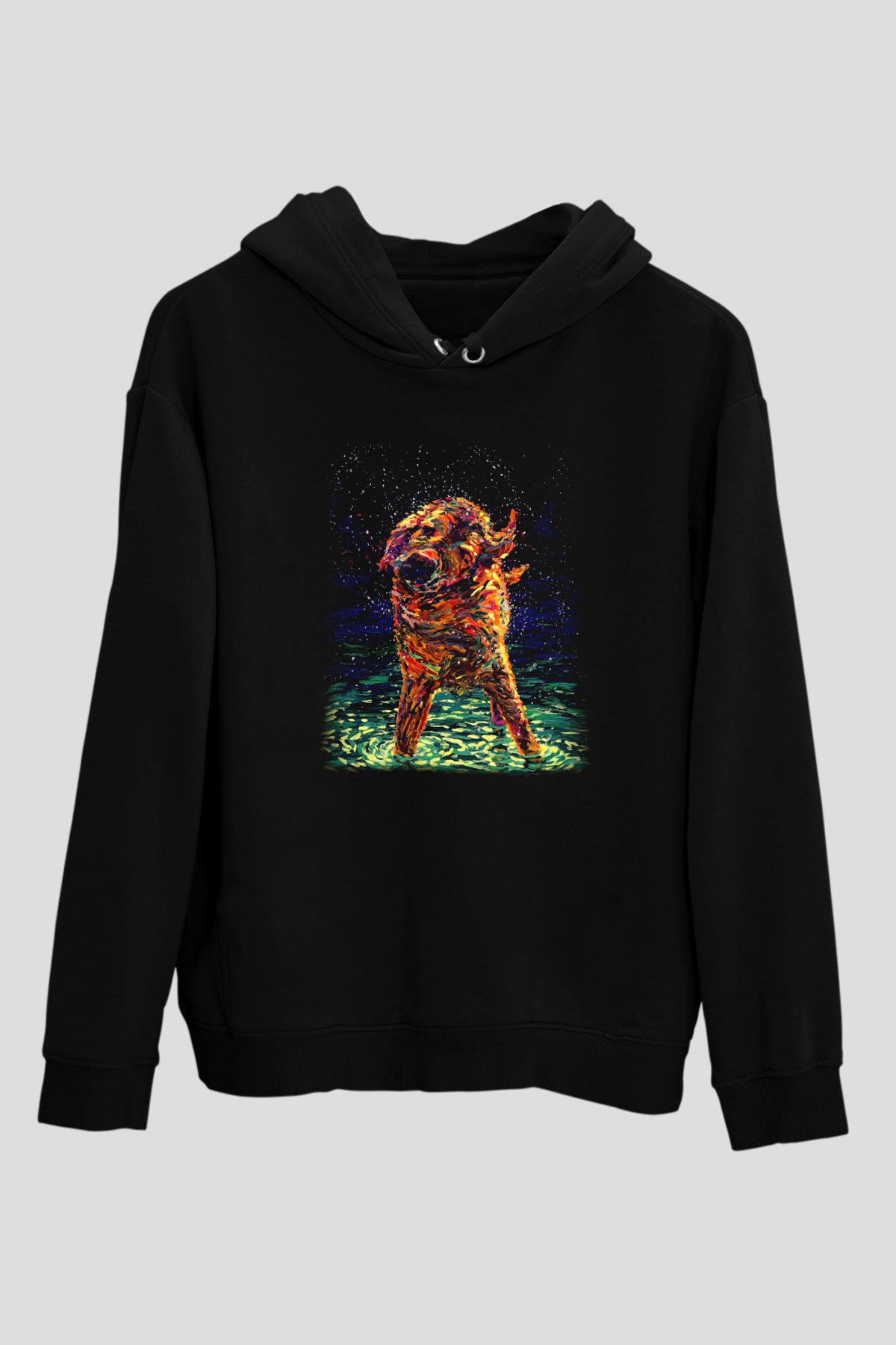 Köpek Siyah Unisex Hoodie