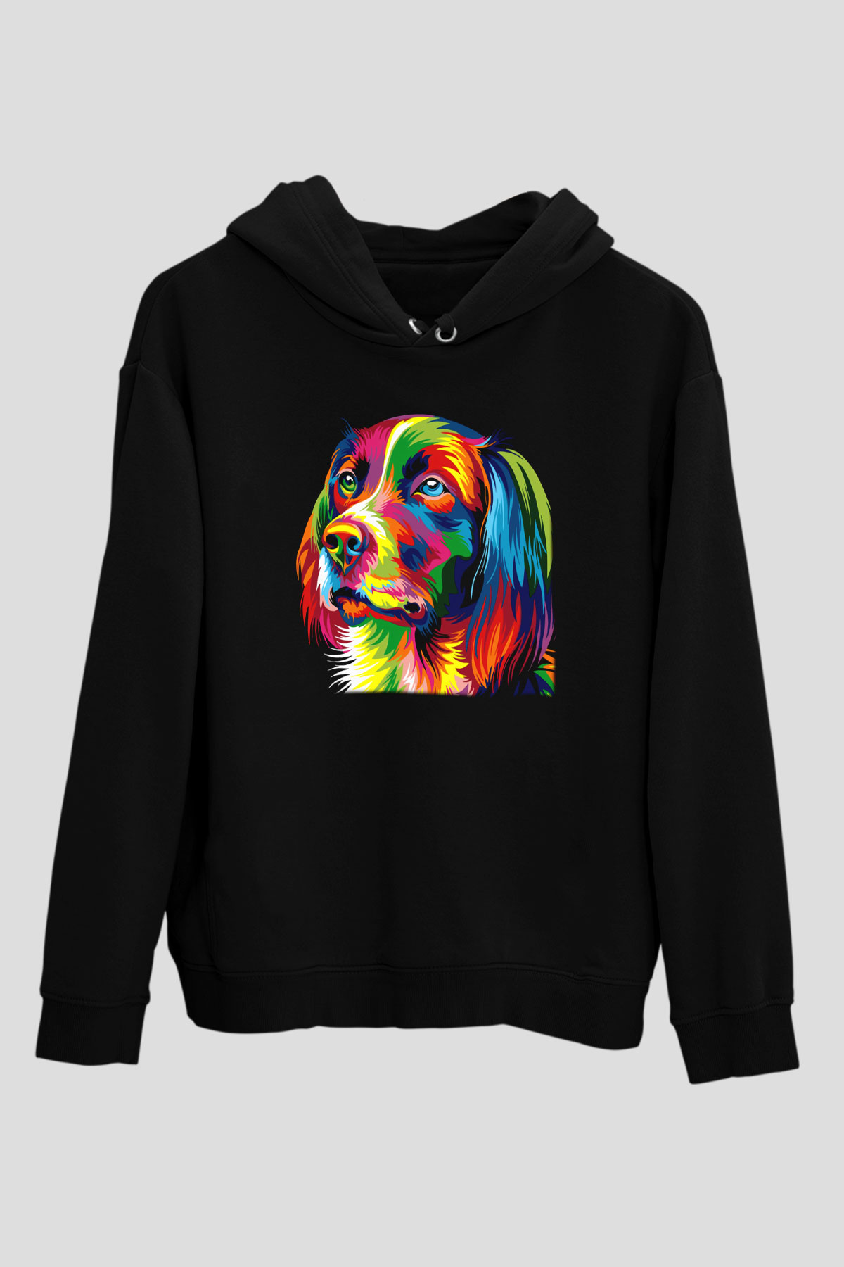 Köpek Siyah Unisex Hoodie