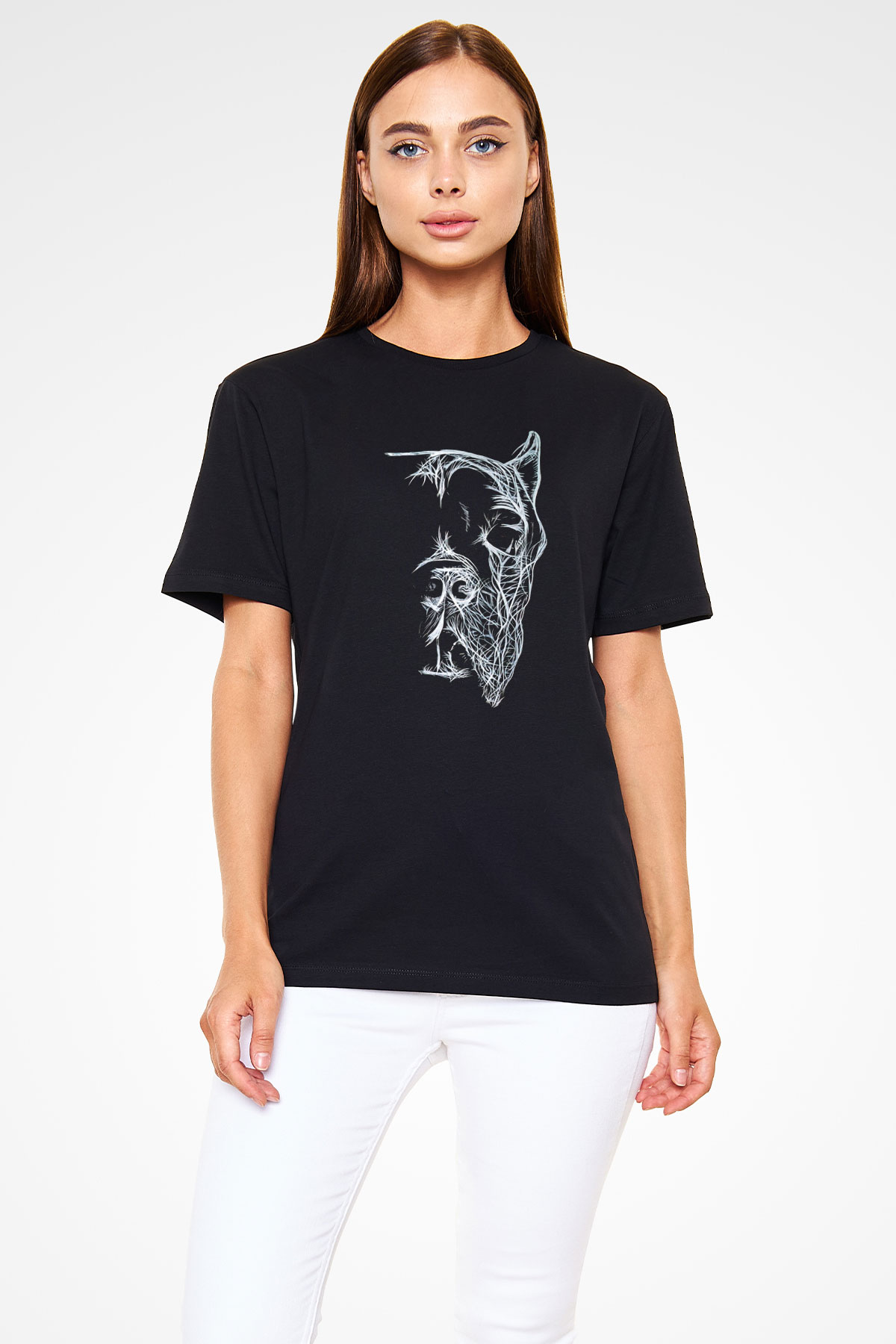 Köpek Siyah Unisex Tişört T-Shirt - TişörtFabrikası