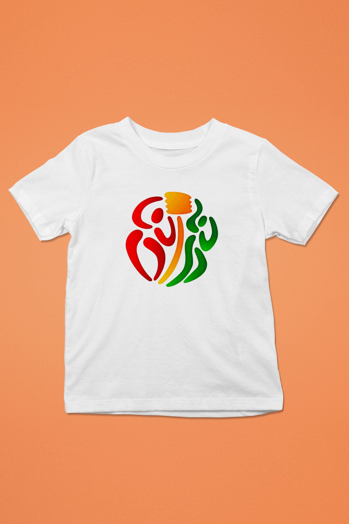 Korfbol Baskılı Unisex Beyaz Çocuk Tişört - Tshirt