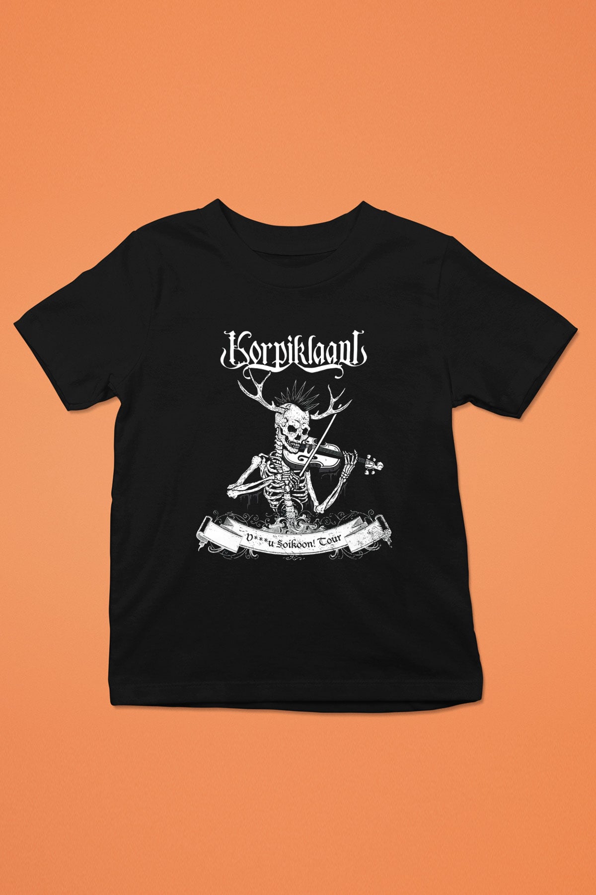 Korpiklaani Baskılı Siyah Unisex Çocuk Tişört