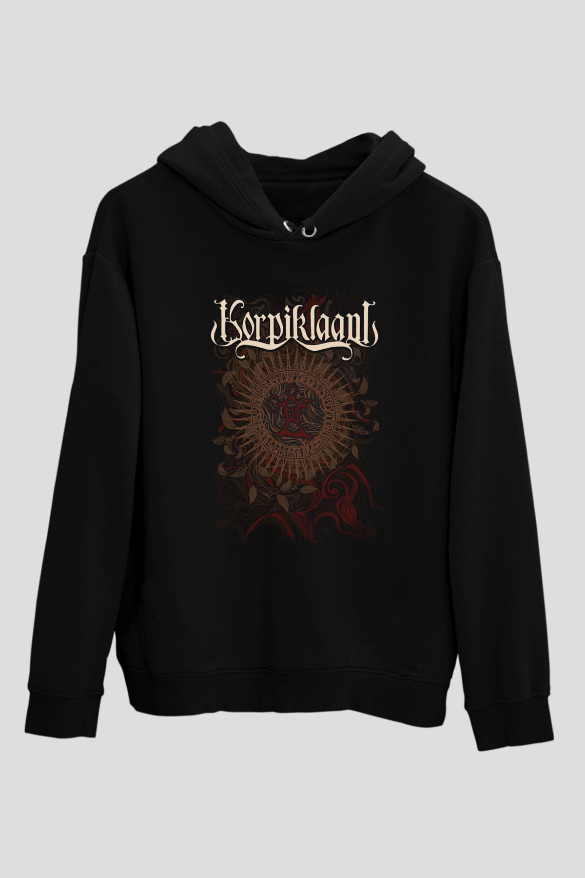 Korpiklaani Siyah Unisex Kapüşonlu Sweatshirt